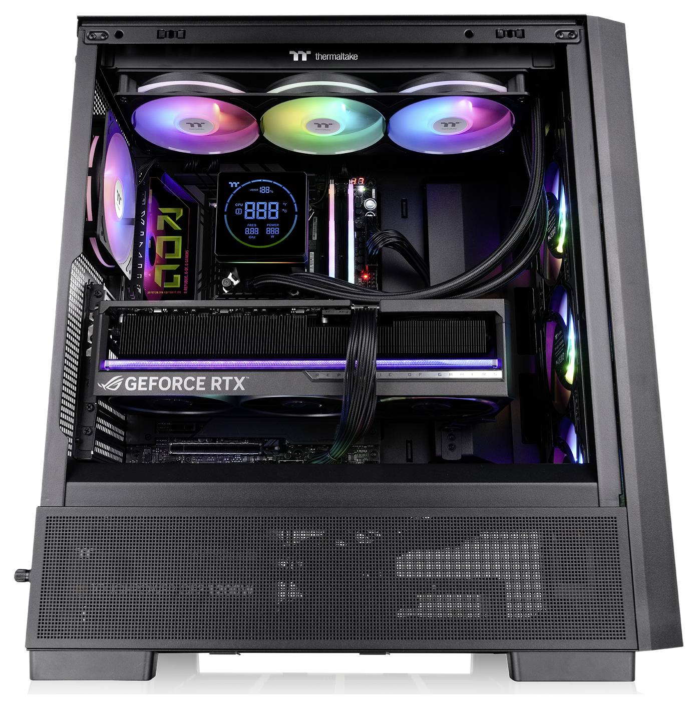 Thermaltake S380 TG ARGB Black Midi-Tower PC-Gehäuse Schwarz