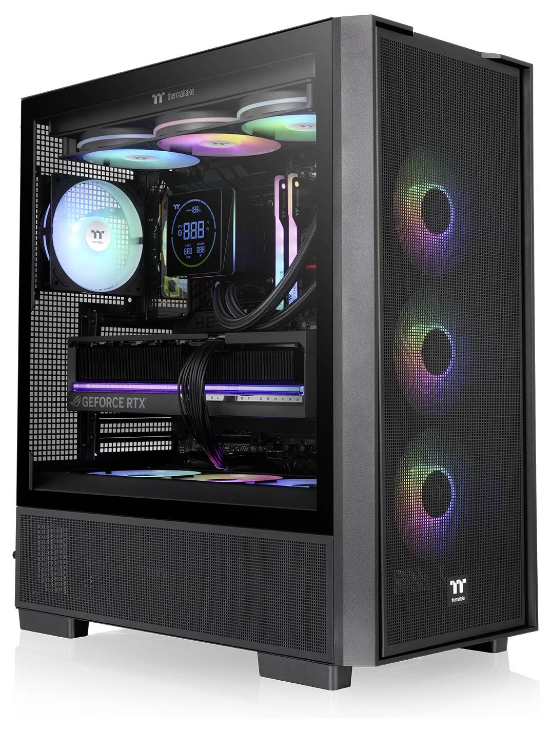 Thermaltake S380 TG ARGB Black Midi-Tower PC-Gehäuse Schwarz