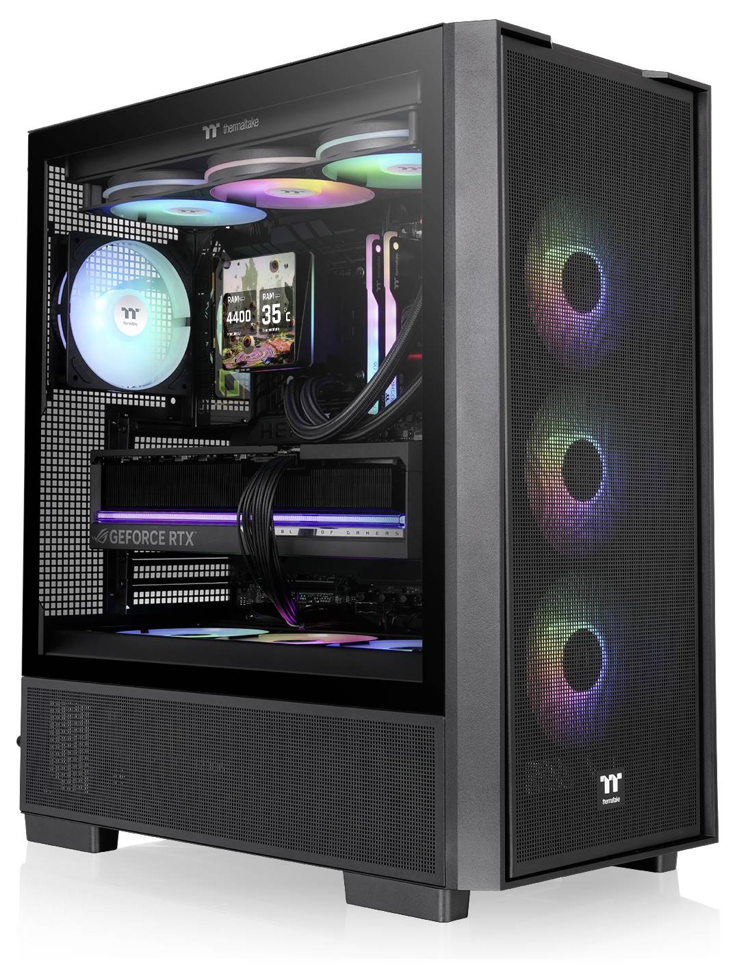 Thermaltake S380 TG ARGB Black Midi-Tower PC-Gehäuse Schwarz