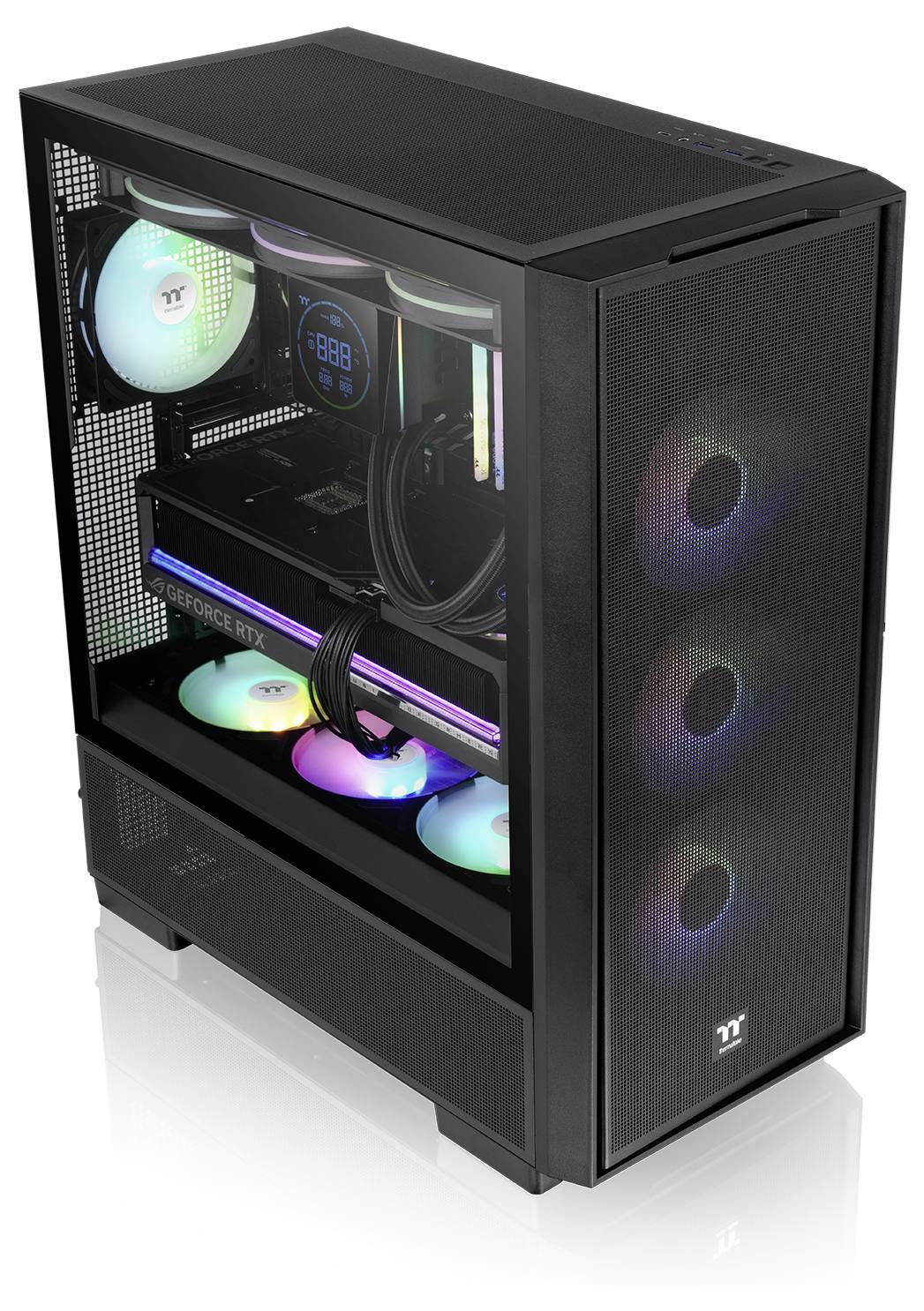 Thermaltake S380 TG ARGB Black Midi-Tower PC-Gehäuse Schwarz