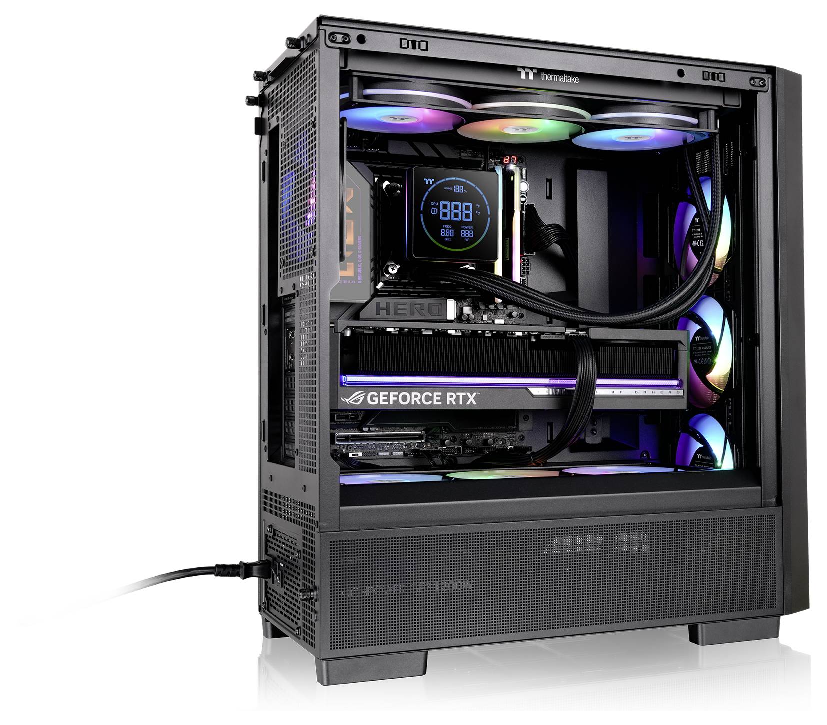 Thermaltake S380 TG ARGB Black Midi-Tower PC-Gehäuse Schwarz