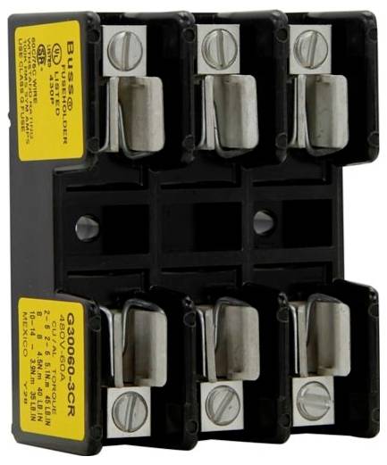 Eaton G30060-3CR BUSS FUSE BLOCK G30060-3CR Sicherungsblock 60A 480V 1St.