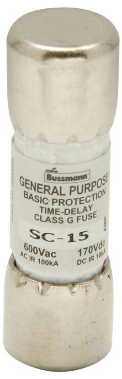 Eaton BK/SC-15 BUSS SC FUSE CLASS G BK/SC-15 Sicherungseinsatz 15A 600 V/AC, 170 V/DC Inhalt 1St.