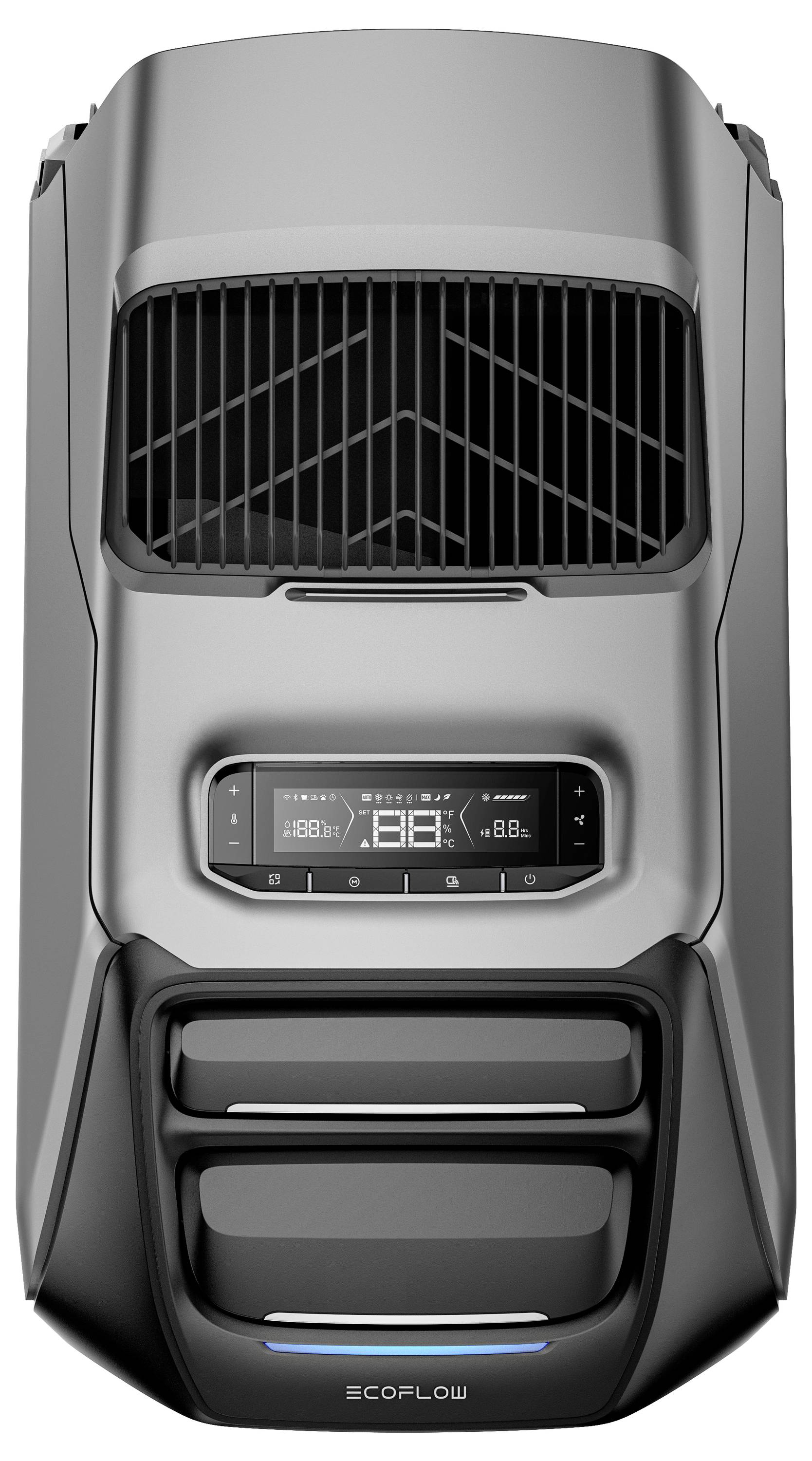 ECOFLOW Wave 3 Mobiles Klimagerät EEK Heizen/Kühlen: A++ (A+++ - D)/A (A+++ - D) 1800 W Schwarz-Grau