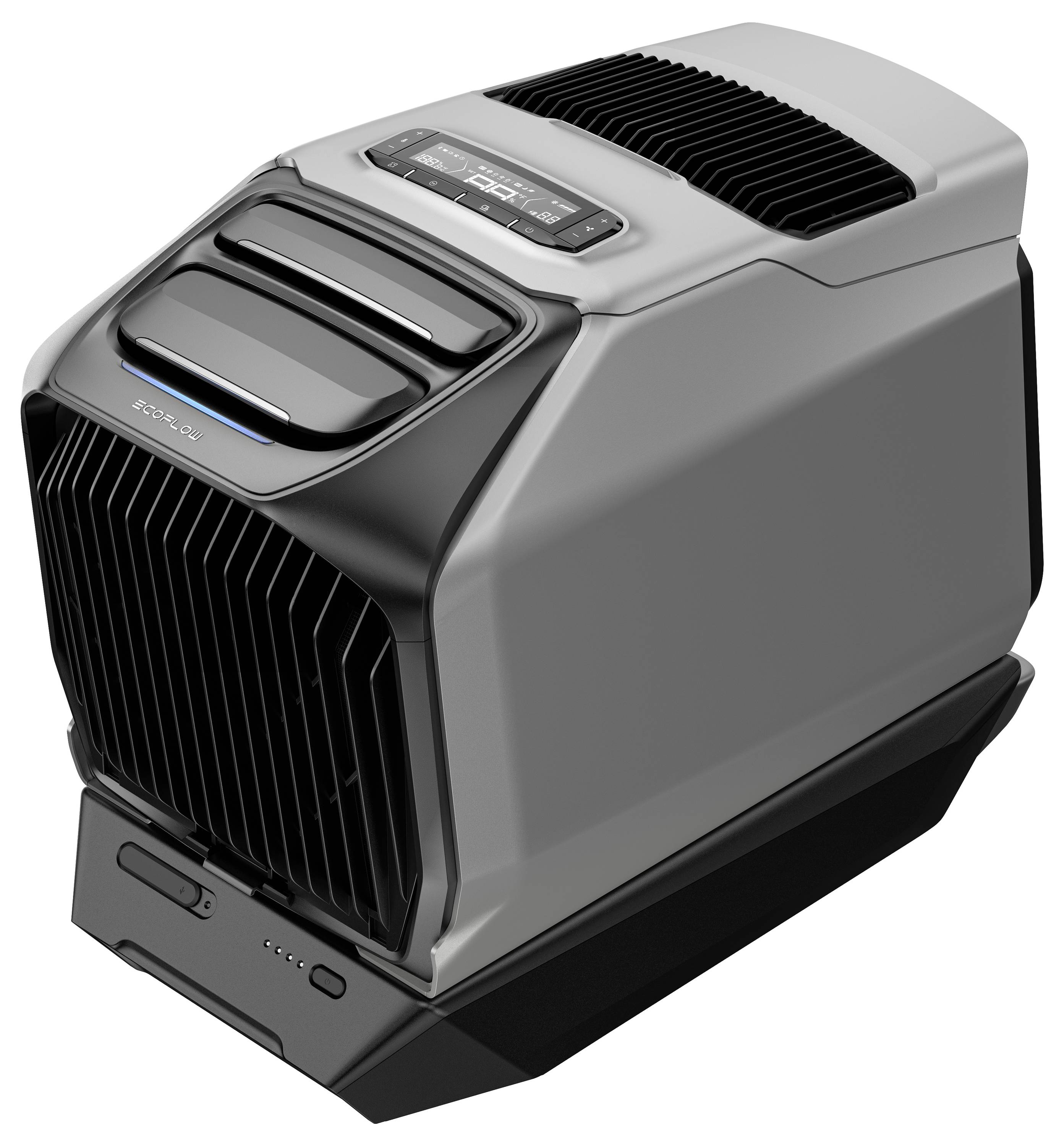 ECOFLOW Wave 3 Mobiles Klimagerät EEK Heizen/Kühlen: A++ (A+++ - D)/A (A+++ - D) 1800 W Schwarz-Grau