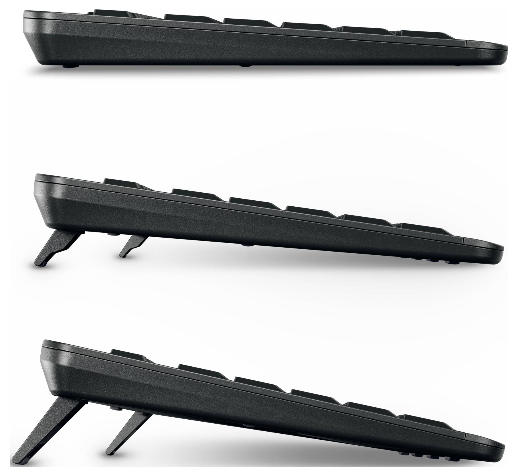 CHERRY STREAM DESKTOP ULTIMATE USB, Funk, Bluetooth® Tastatur, Maus-Set Integriertes Scrollrad Deutsch, QWERTZ Schwarz