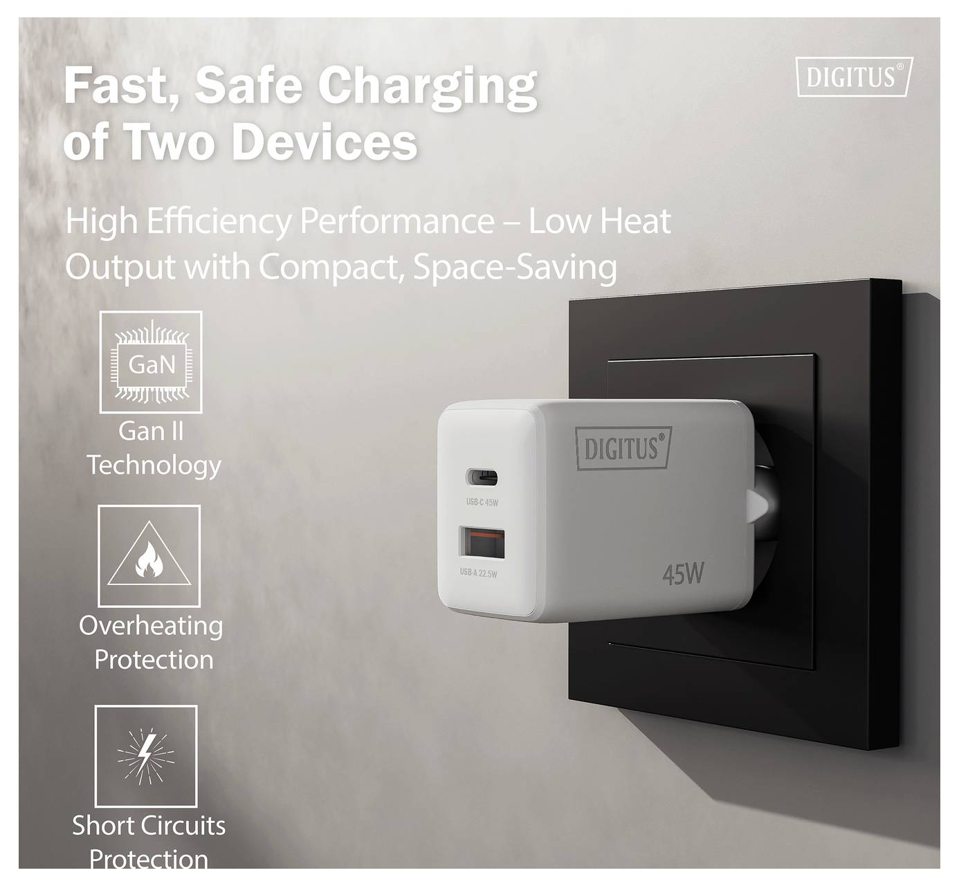„Schnelles, sicheres Laden von zwei Geräten
