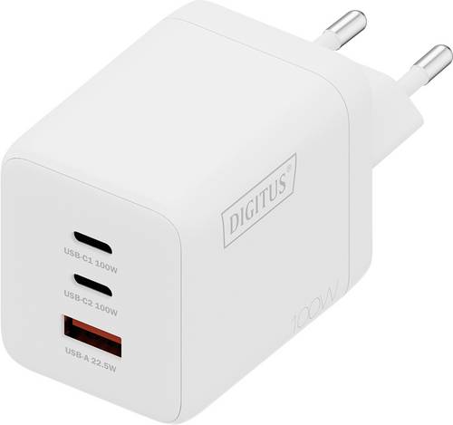 Digitus DA-10304 USB Ladegerät 100 W 1x USB-A, 2x USB-C® Weiß