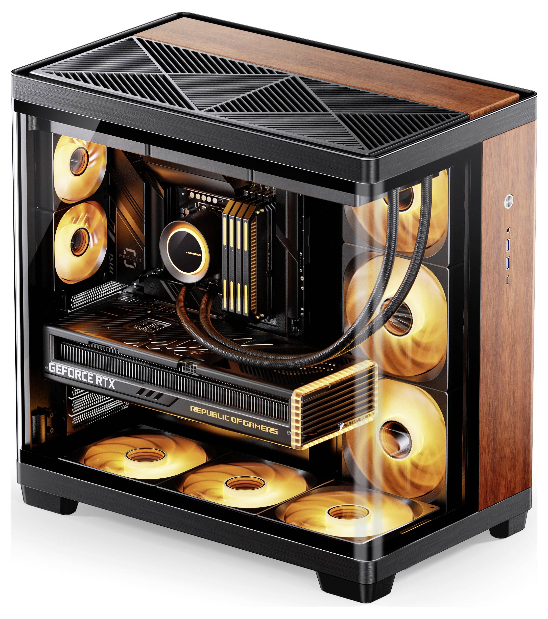 Jonsbo Midi-Tower Gehäuse, Gaming-Gehäuse, PC-Gehäuse Schwarz