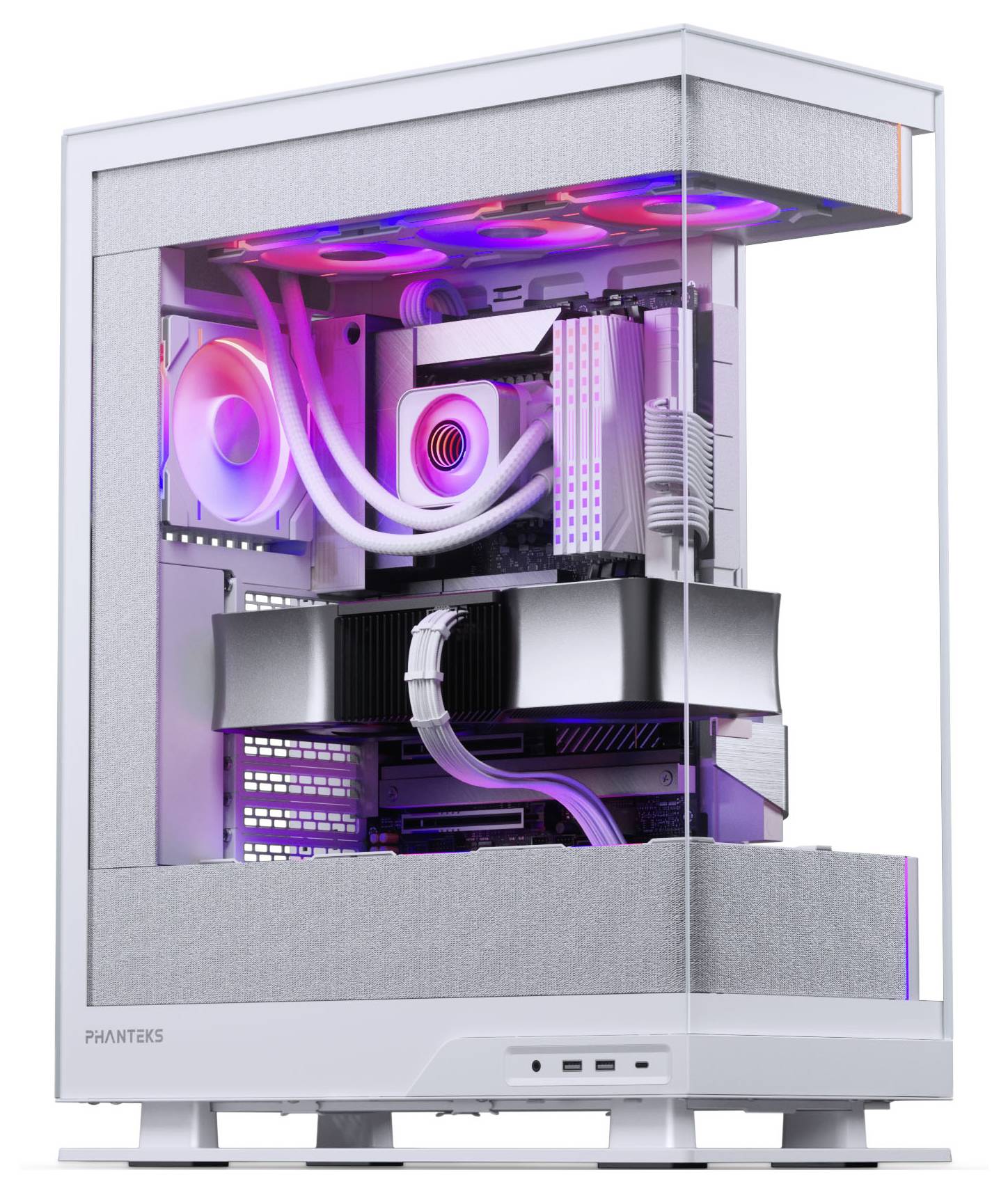 Phanteks Evolv X2 Matrix Midi-Tower Gaming-Gehäuse, Gehäuse, PC-Gehäuse Weiß