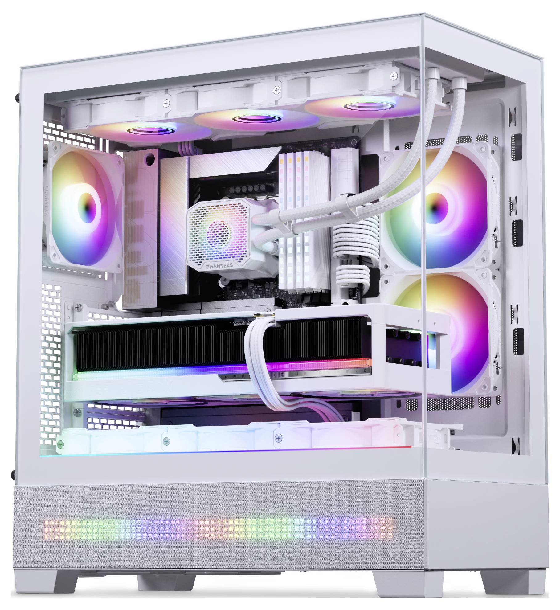 Phanteks XT View Matrix Midi-Tower Gehäuse, PC-Gehäuse, Gaming-Gehäuse Weiß