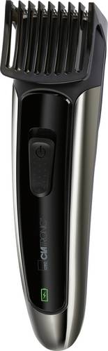 Clatronic HSM/R 3827 chrom-schwarz USB-C Bartschneider Schwarz/Silber