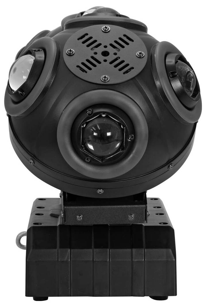 Eine sphärische schwarze Kamera mit mehreren Objektiven ist auf einer Basis montiert und wurde zum Erfassen von Panorama- oder 360-Grad-Bildern entwickelt.