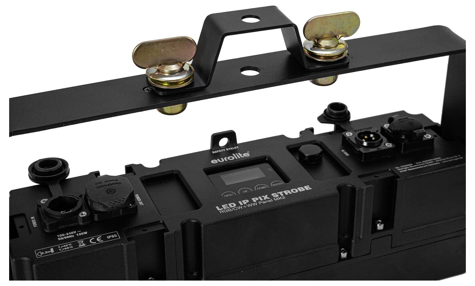 Eine Nahaufnahme einer Leuchte mit der Bezeichnung „LED IP PXL Strobe