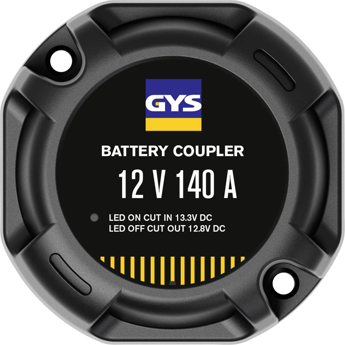 GYS Batteriekoppler, 12V 140A, LED bei 13,3V DC, LED aus bei 12,8V DC.