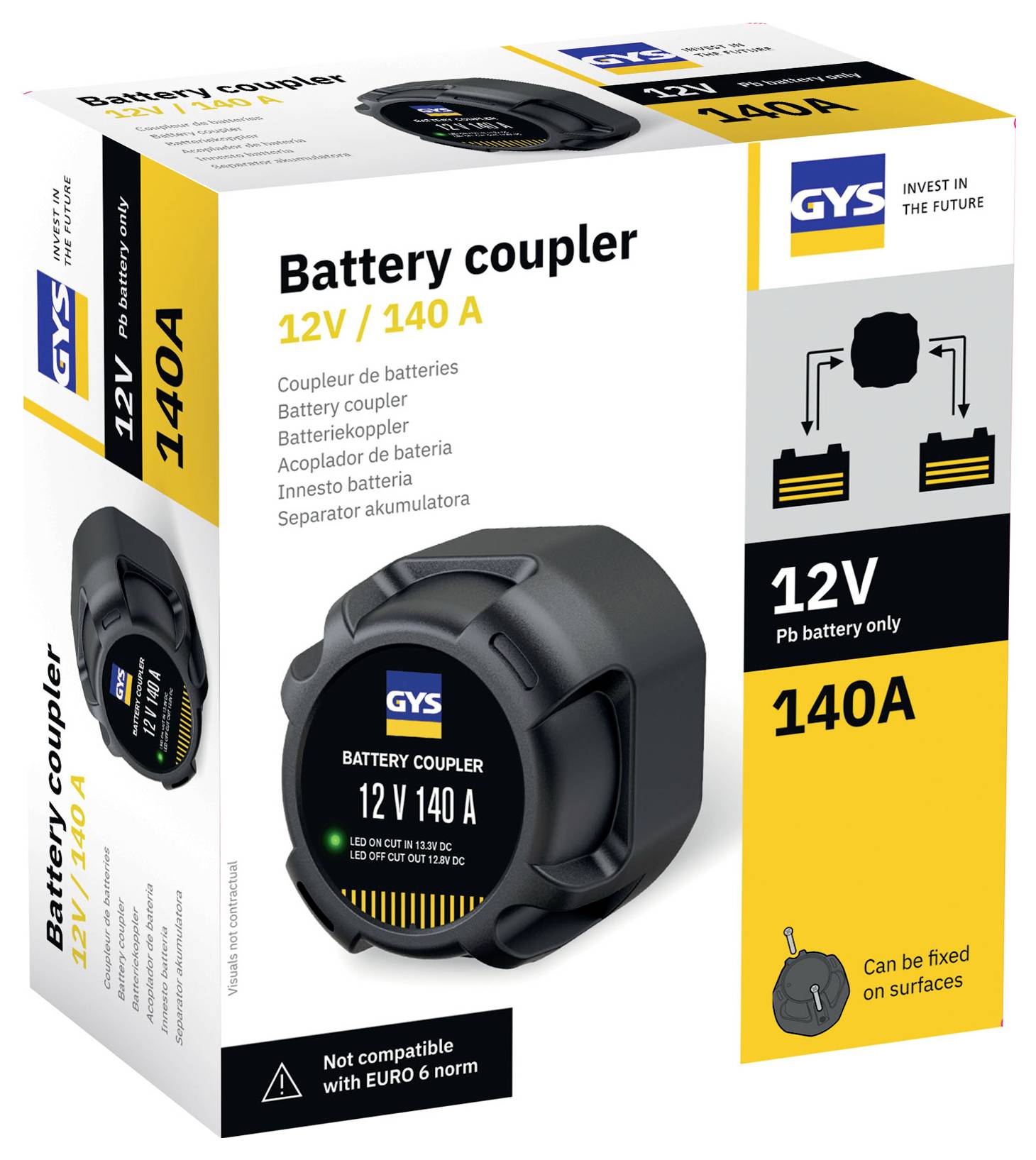„Batteriekuppler 12V/140A, nicht kompatibel mit EUR6-Norm.