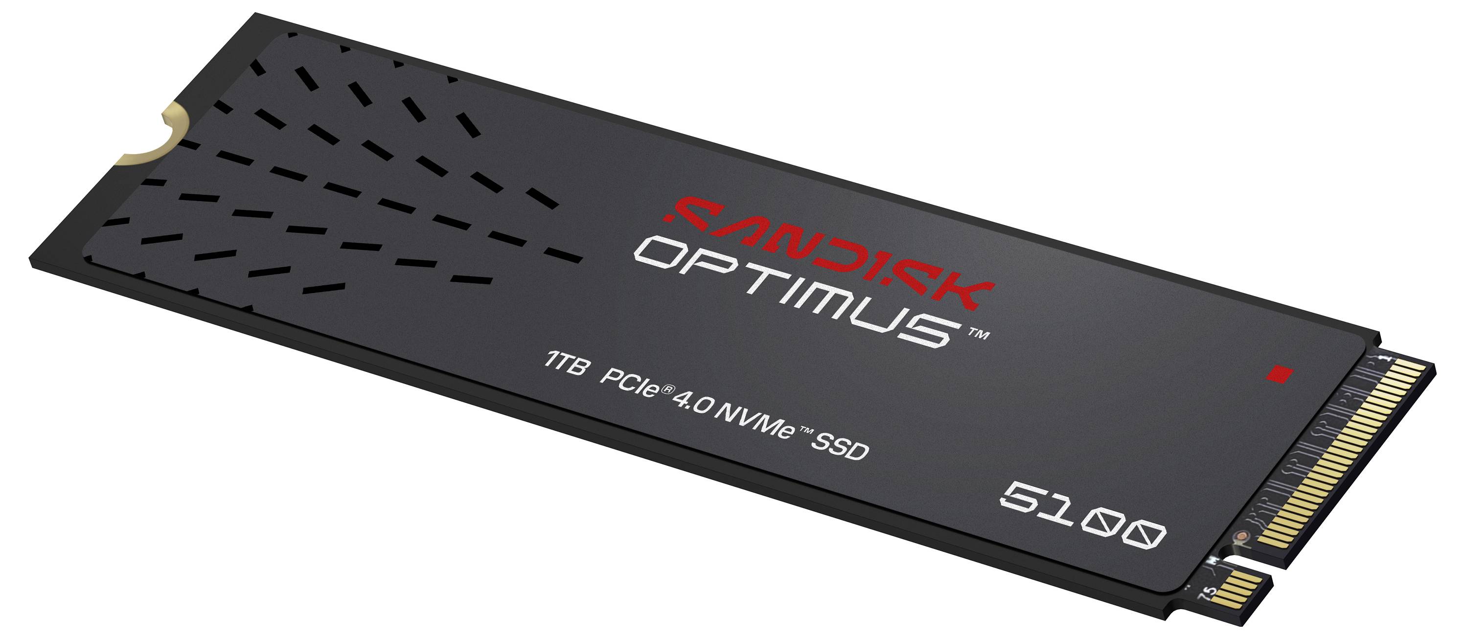 SanDisk Optimus 5100 1 TB Interne M.2 PCIe NVMe SSD 2280 PCIe NVMe 4.0 x4 Retail SDSP51100TAN-000E0