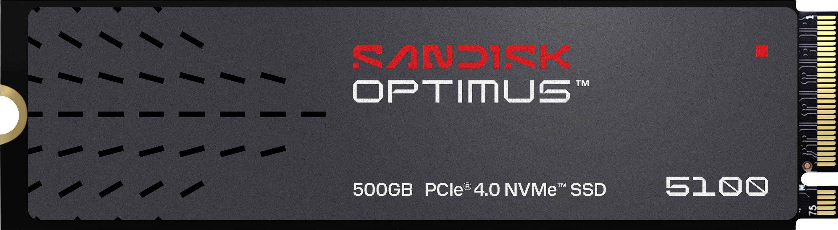 SanDisk Optimus 5100 500 GB Interne M.2 PCIe NVMe SSD 2280 PCIe NVMe 4.0 x4 Retail SDSP51500GAN-000E0