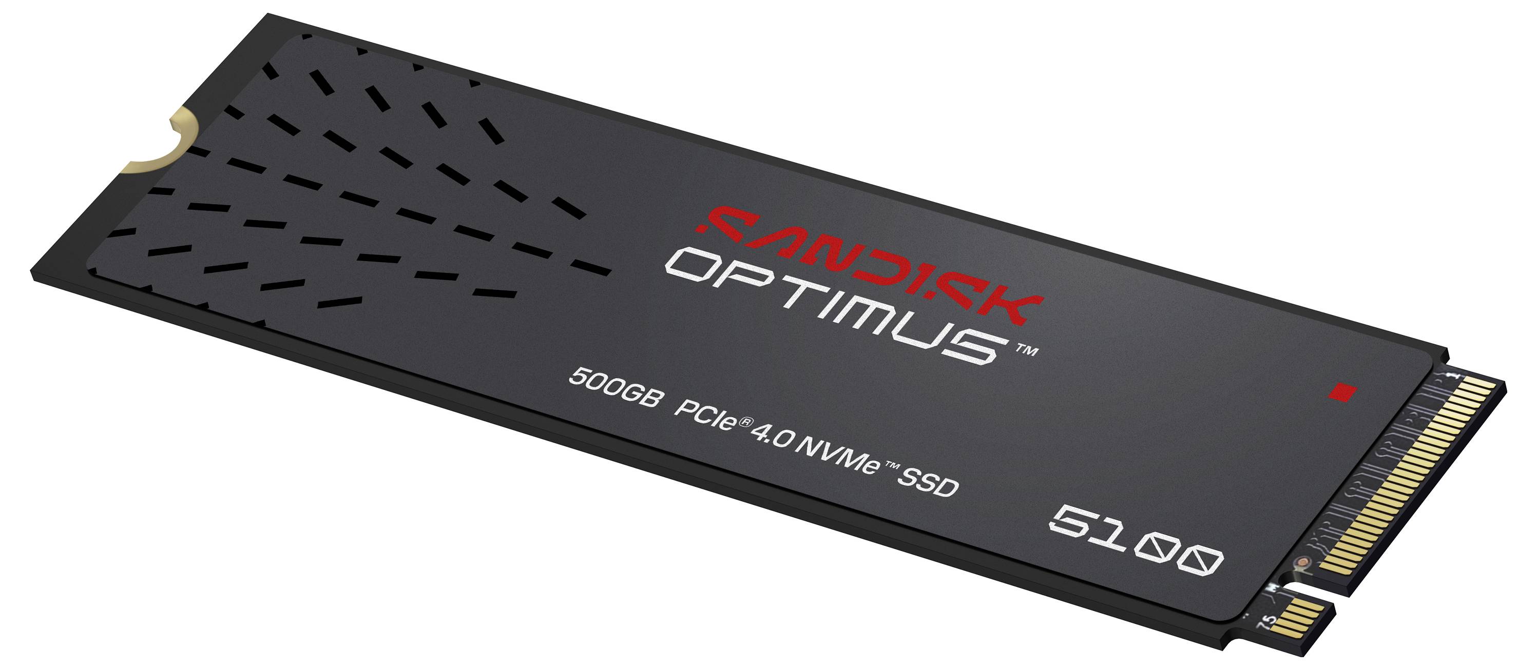 SanDisk Optimus 5100 500 GB Interne M.2 PCIe NVMe SSD 2280 PCIe NVMe 4.0 x4 Retail SDSP51500GAN-000E0