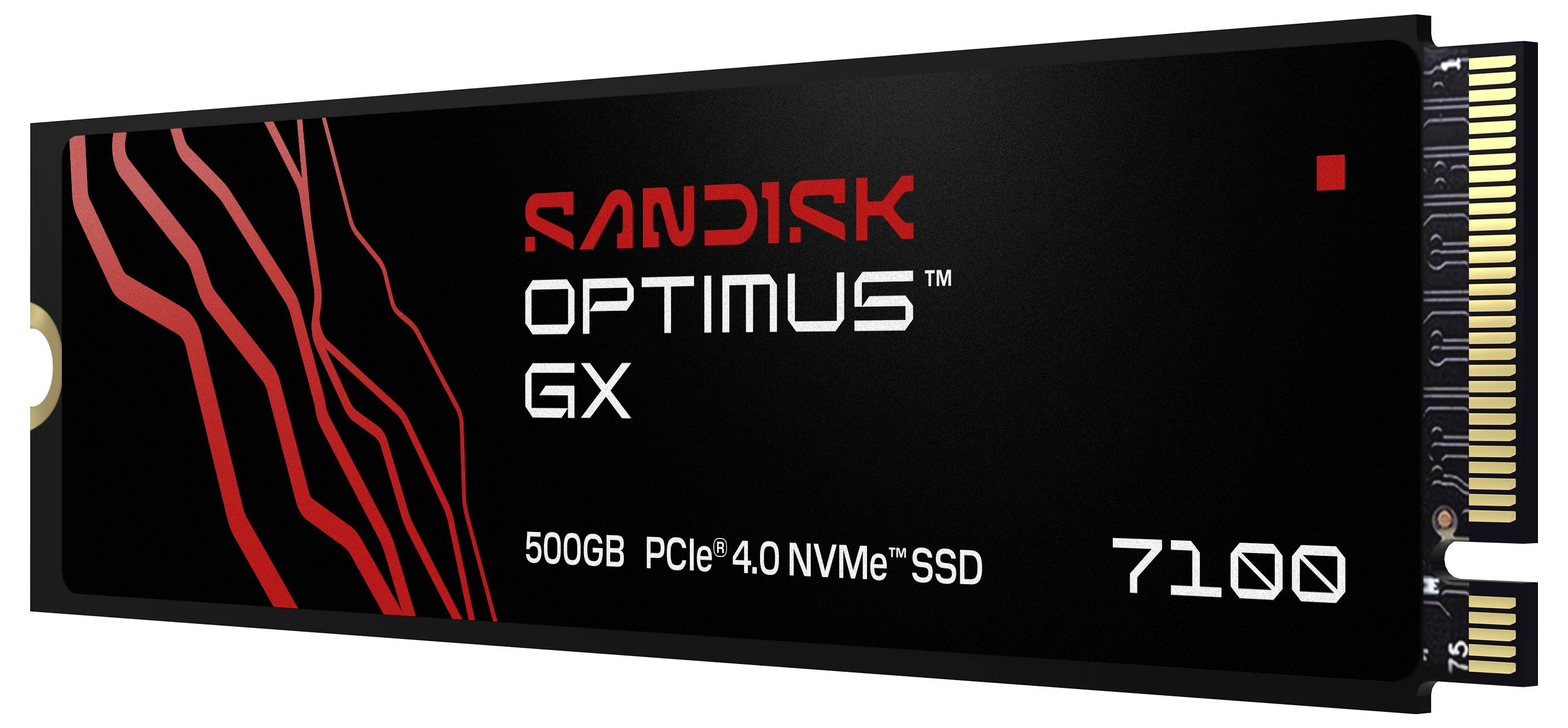 SanDisk Optimus GX 7100 500 GB Interne M.2 PCIe NVMe SSD 2280 PCIe NVMe 4.0 x4 Retail SDSP71500GAN-000E0