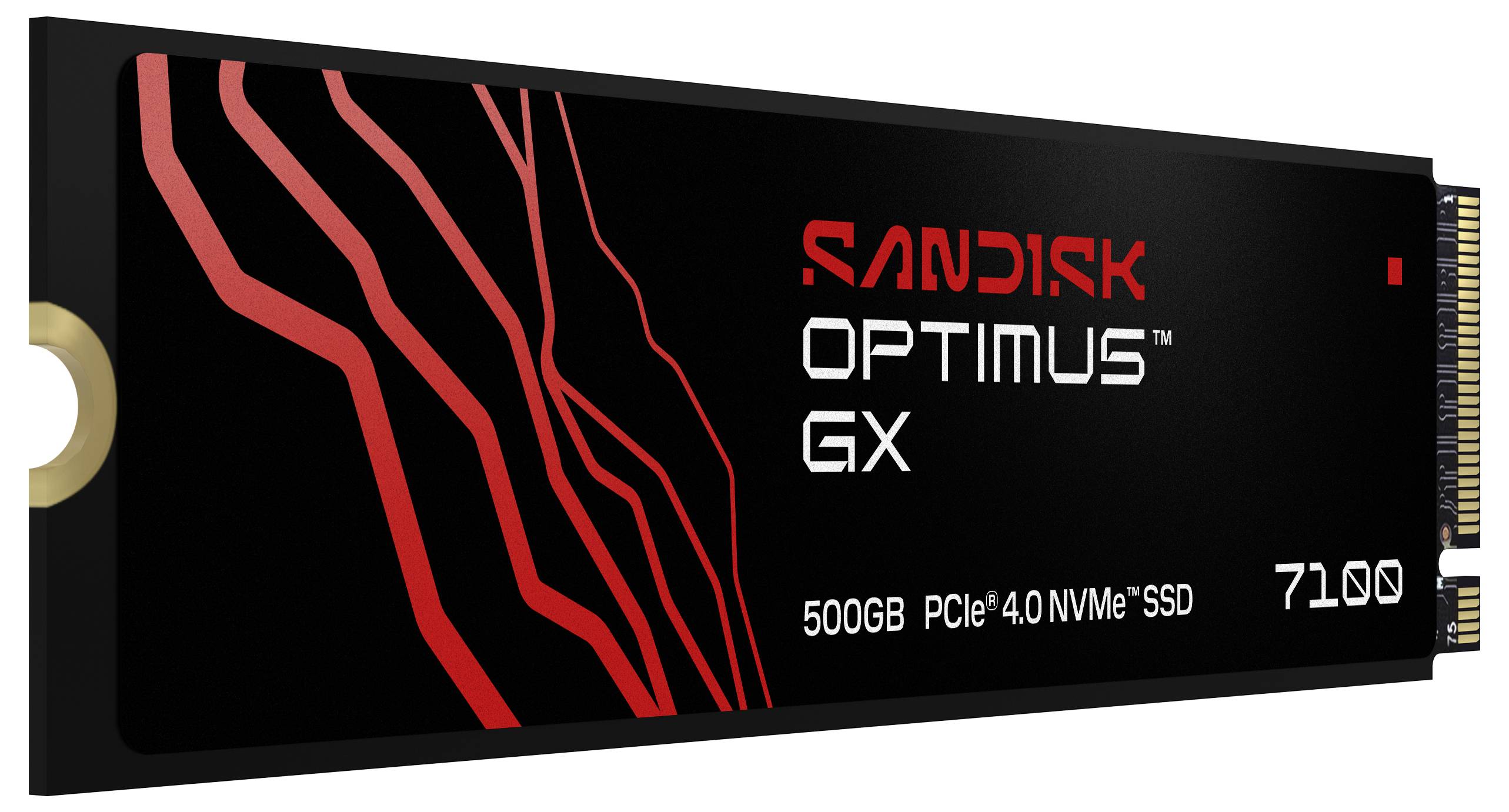 SanDisk Optimus GX 7100 500 GB Interne M.2 PCIe NVMe SSD 2280 PCIe NVMe 4.0 x4 Retail SDSP71500GAN-000E0
