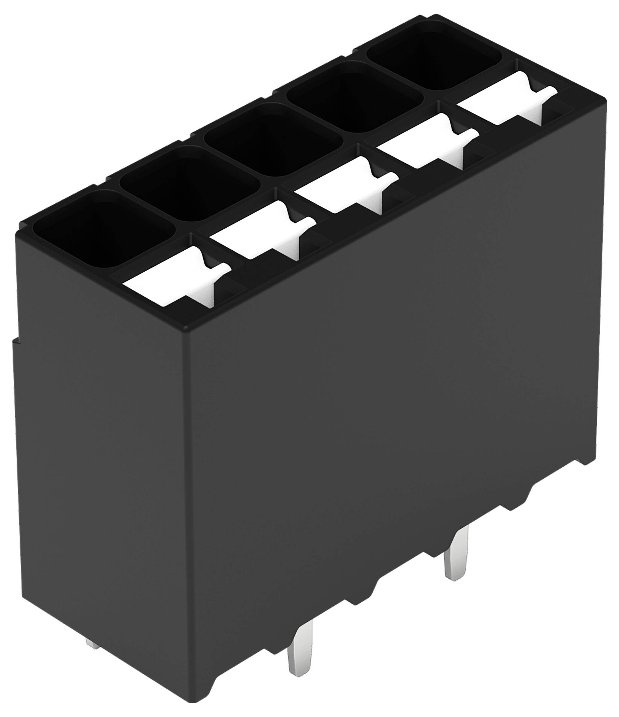 Schaltplan eines Klemmenbausteins für ein DALI-Beleuchtungskontrollsystem, das Verbindungen für 400V EIN/AUS, L1, L2, L3 und DALI-Signale zeigt.
