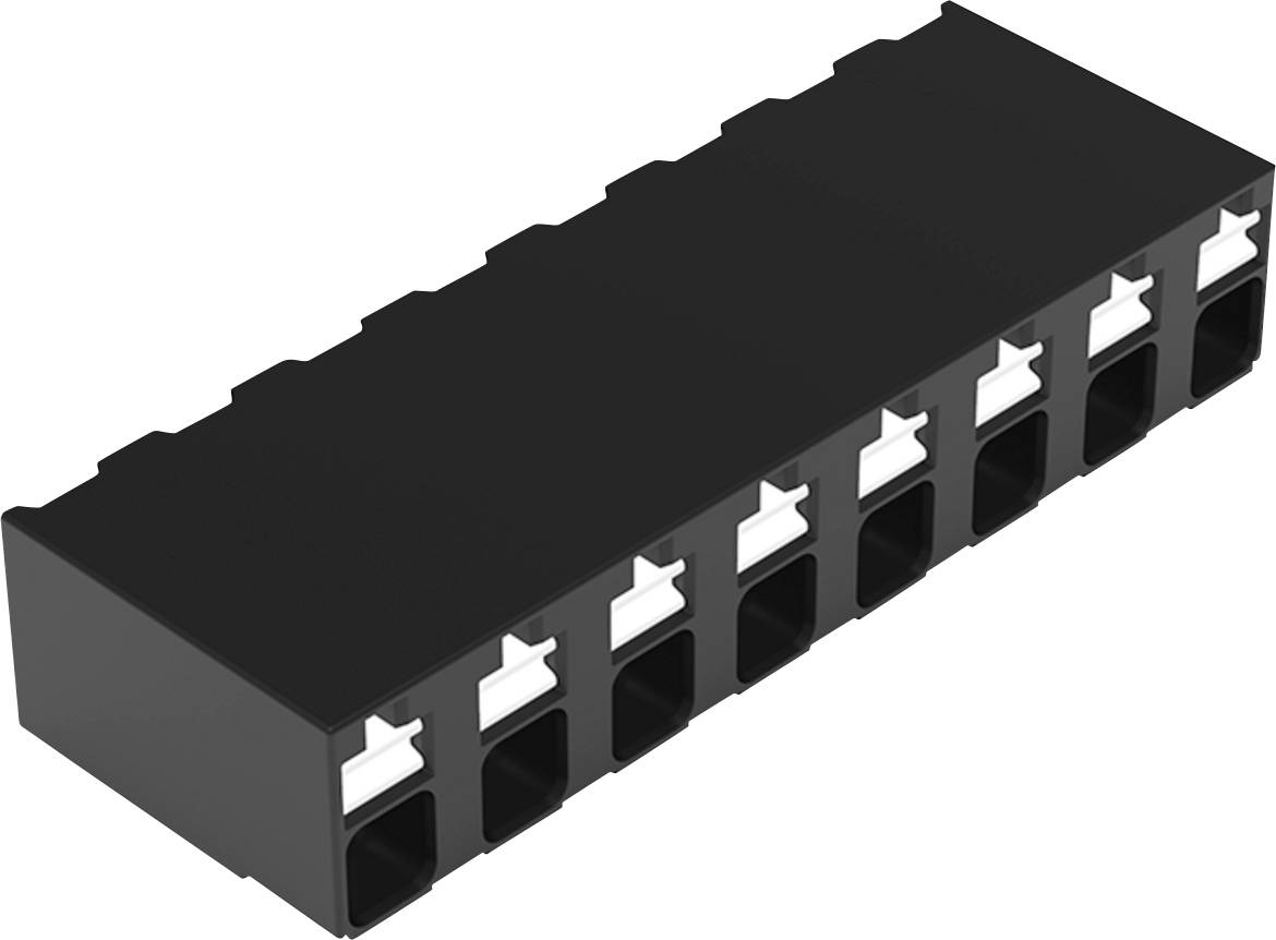 Ein schwarzes Ethernet-Patchfeld mit acht Anschlüssen, von denen jeder deutlich gekennzeichnet ist, wird zur Organisation und Verbindung von Netzwerkkabeln verwendet.