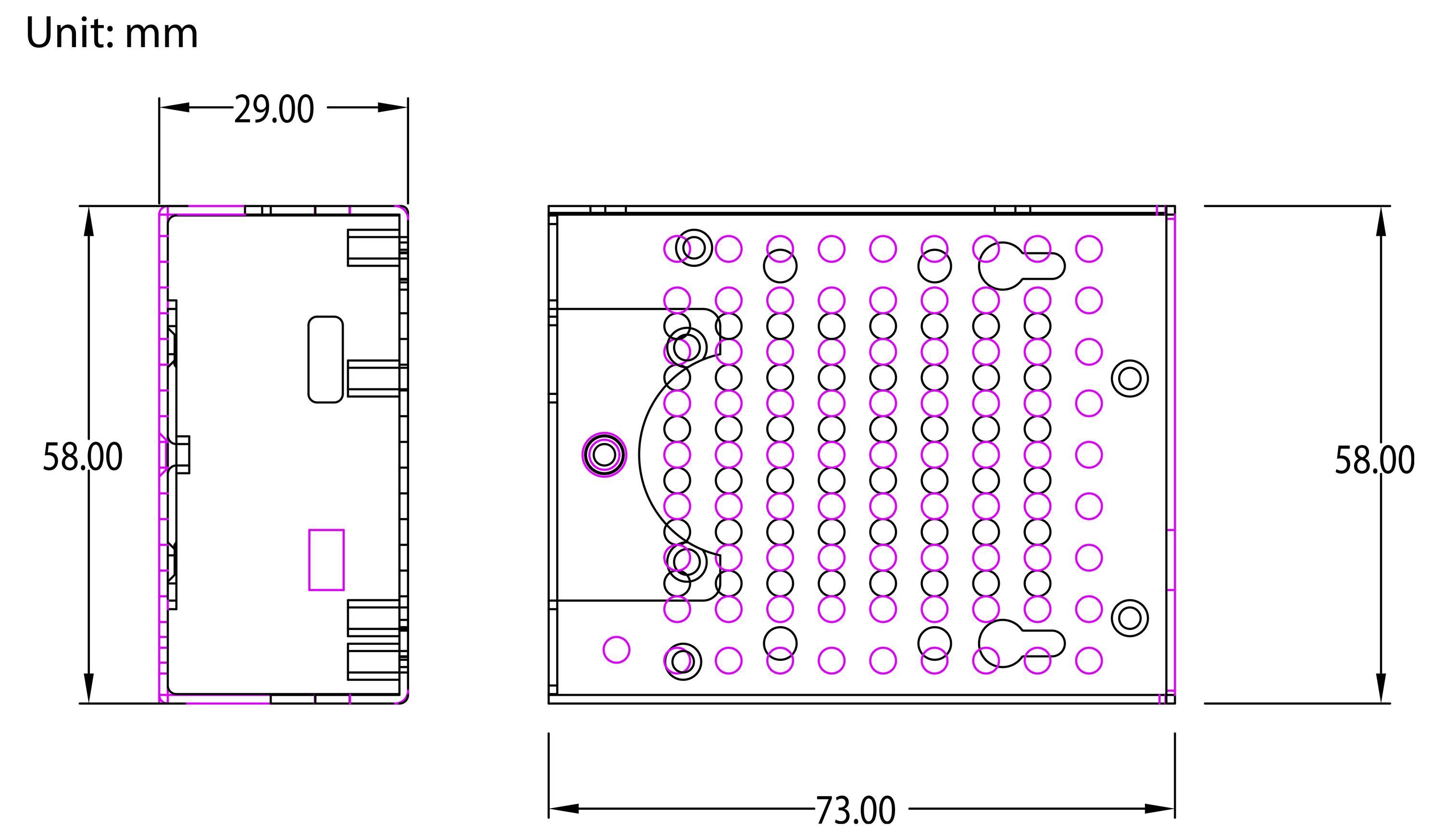 TRU COMPONENTS TC-UNOQM Aluminiumgehäuse Geeignet für: Arduino UNO Q Schwarz