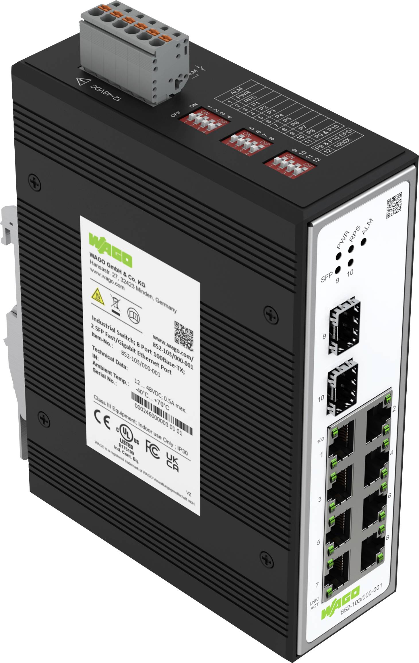 WAGO 852-101/000-001 Netzwerk Switch