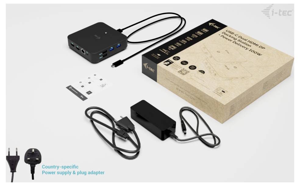 Itec USB-C® Dockingstation I-TEC USB-C DP Dual HDMI DS + Charger