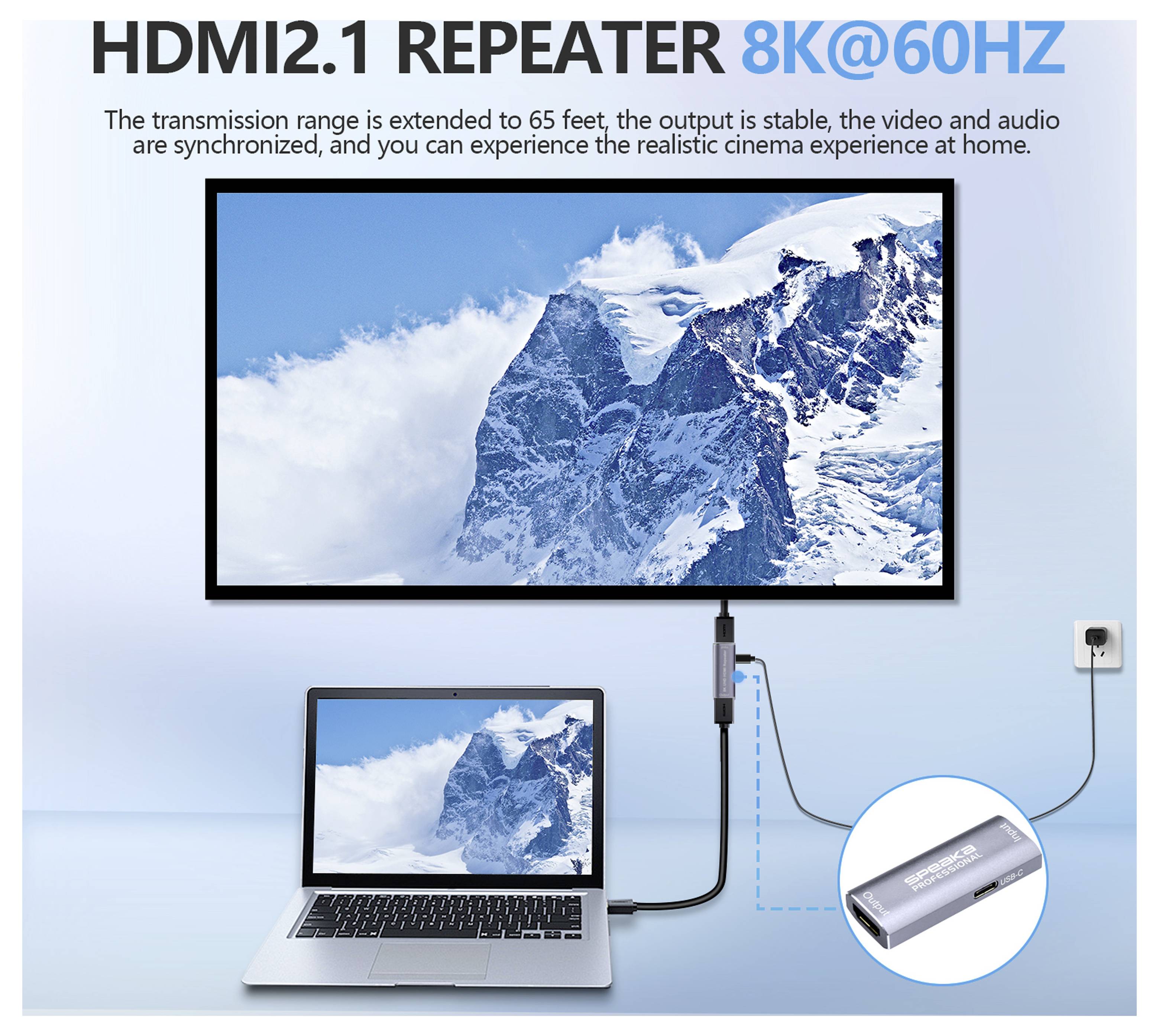 SpeaKa Professional SP-HDMIR-200 HDMI® HDMI Repeater 25m