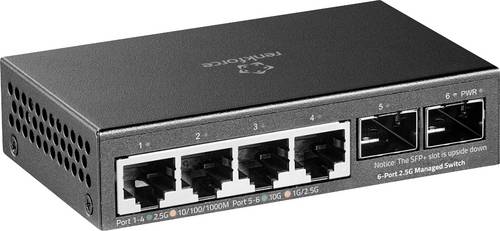 Renkforce RF-WMS-100G Netzwerk Switch 6 Port 10 GBit/s