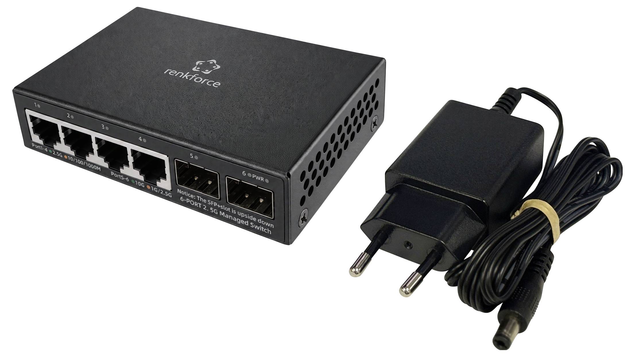 SpeaKa Professional SP-14578356 RF-WMS-100G Netzwerk Switch 6 Port 10 GBit/s