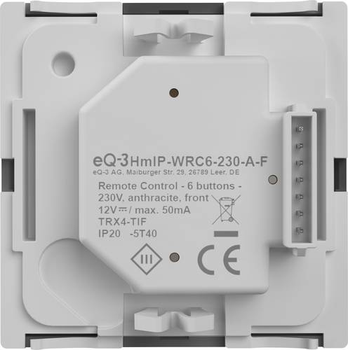 Homematic IP Wandtaster Funk Wandtaster – 6-fach, 230 V, anthrazit