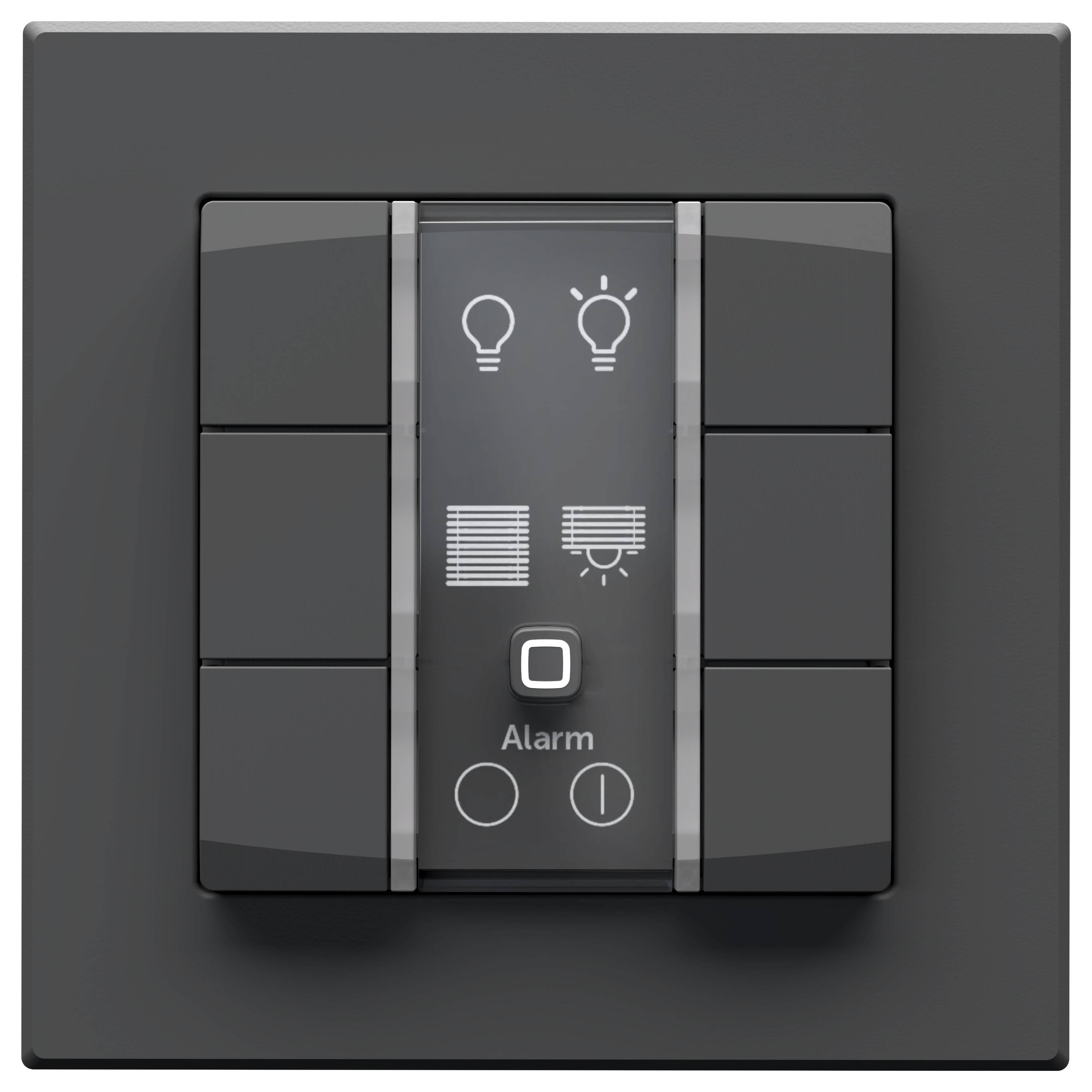 Ein ordentlich gemachtes Bett mit weißen Betttüchern in einem hellen Raum. Eine leuchtende ringförmige Lampe, die „5:30