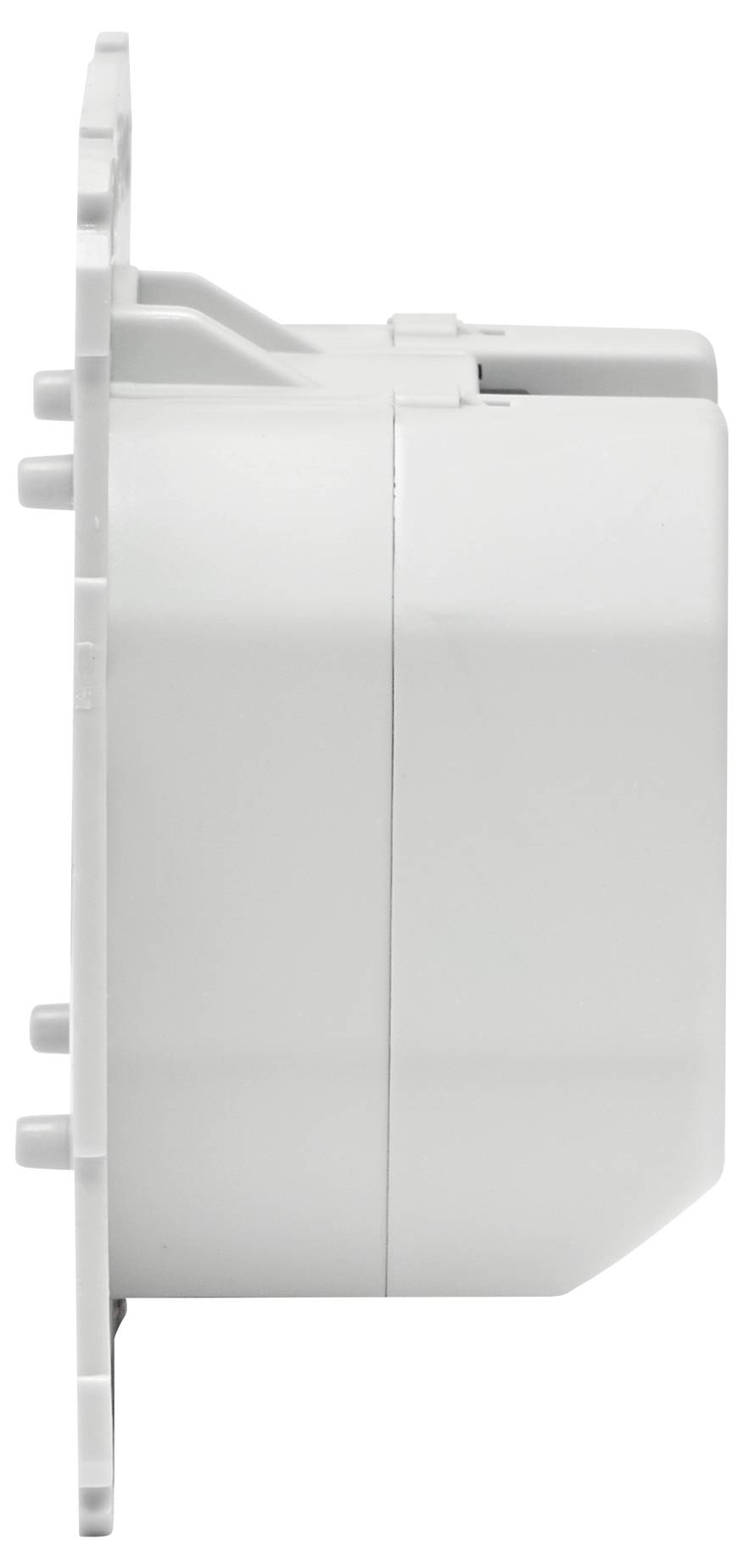 Eine Person spült ein waschbares, hygienisches Körperpflegegerät unter einem Wasserhahn. Der Text lautet „Wasserfest & hygienisch