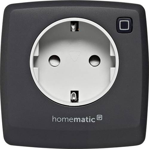 Homematic IP Steckdose Funk Schalt-Mess-Steckdose, anthrazit