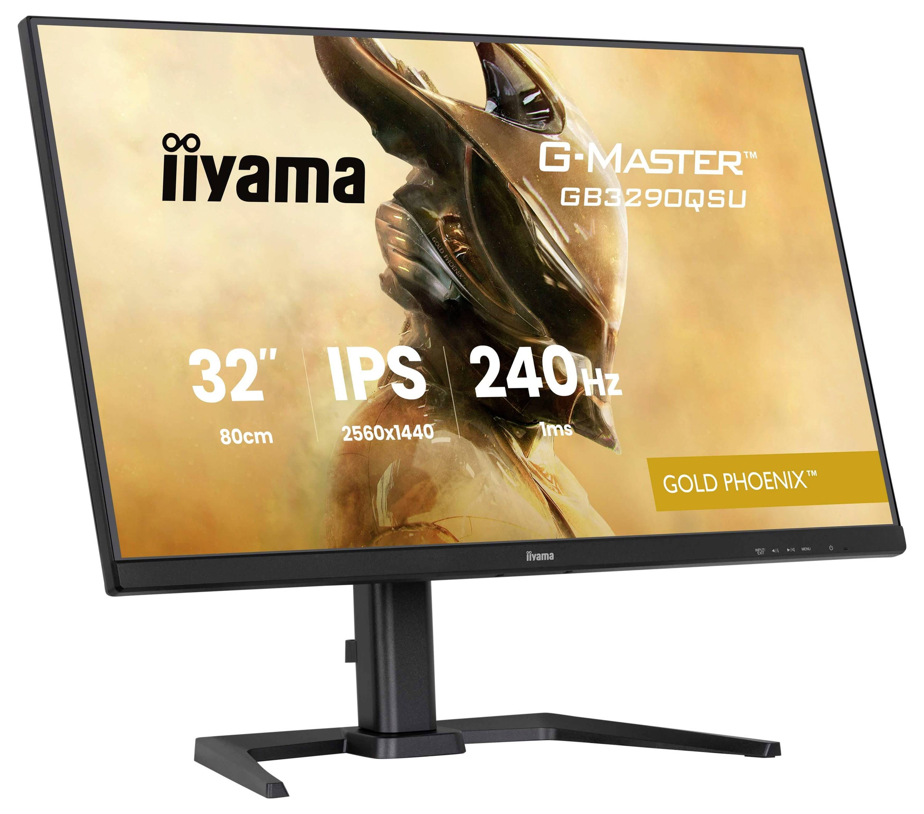 Ein 32-Zoll-iiyama G-Master-Monitor mit 2560x1440-Auflösung, IPS-Display, 240Hz-Bildwiederholfrequenz, dargestellt mit 