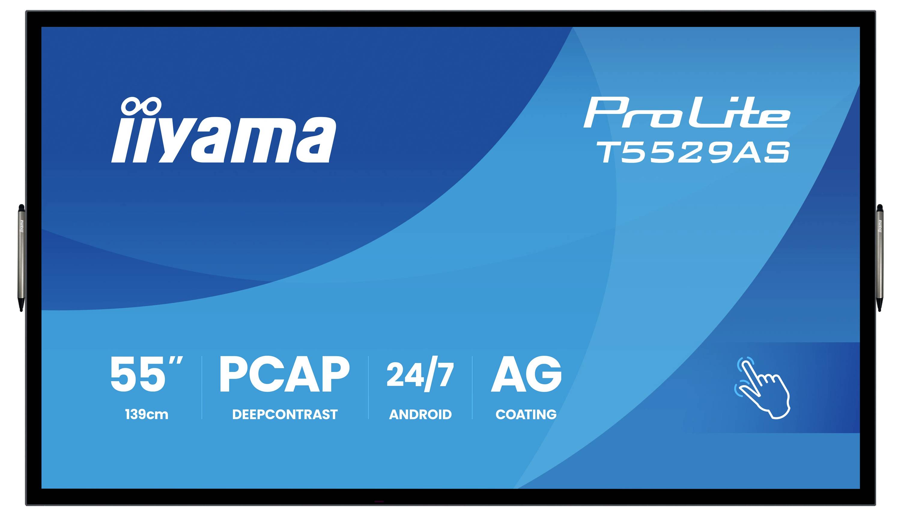 Iiyama ProLite Digital Signage Display EEK: G (A - G) 138.7cm (54.6 Zoll) 3840 x 2160 Pixel 24/7 Android™, Touchscreen