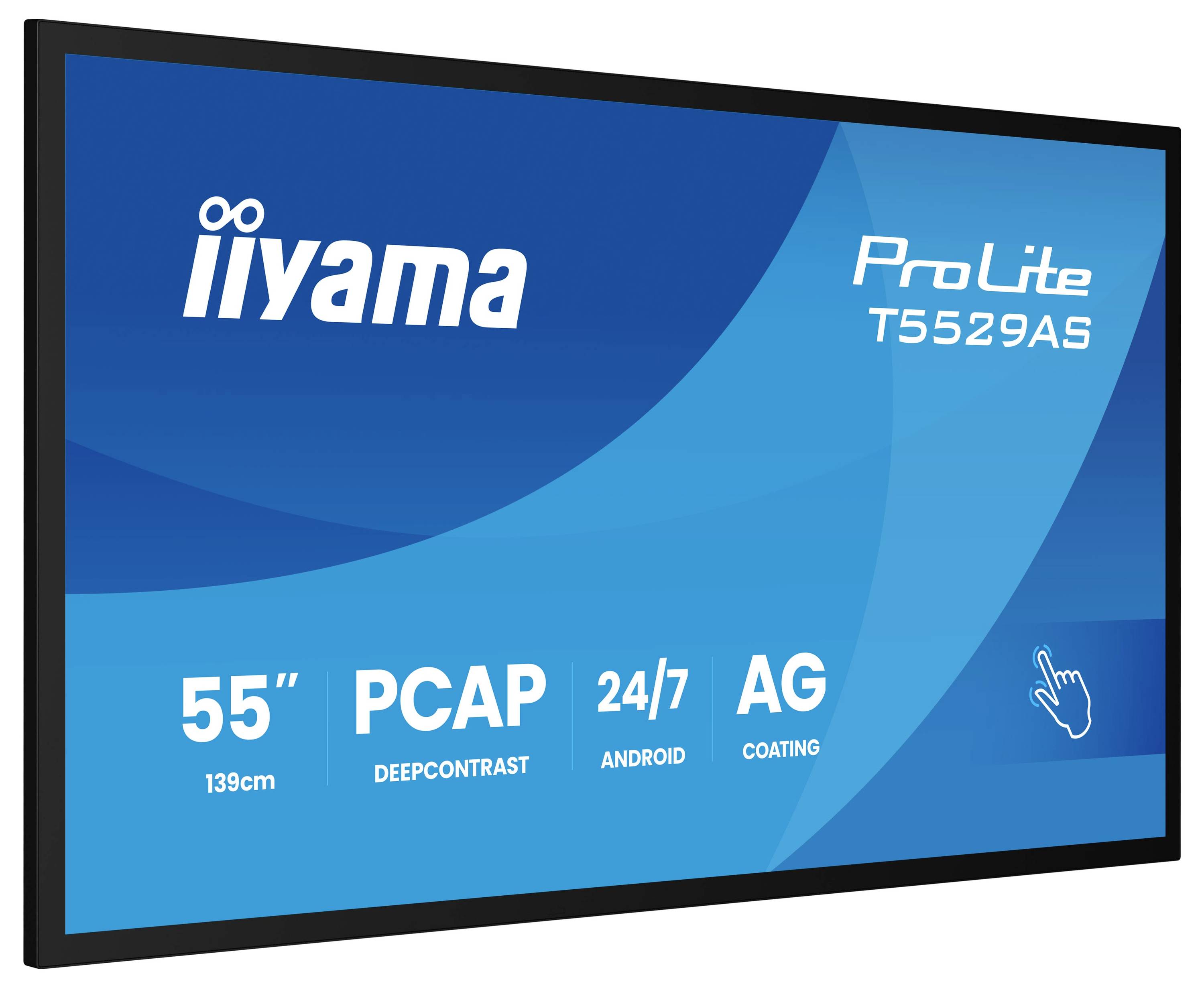 Iiyama ProLite Digital Signage Display EEK: G (A - G) 138.7cm (54.6 Zoll) 3840 x 2160 Pixel 24/7 Android™, Touchscreen