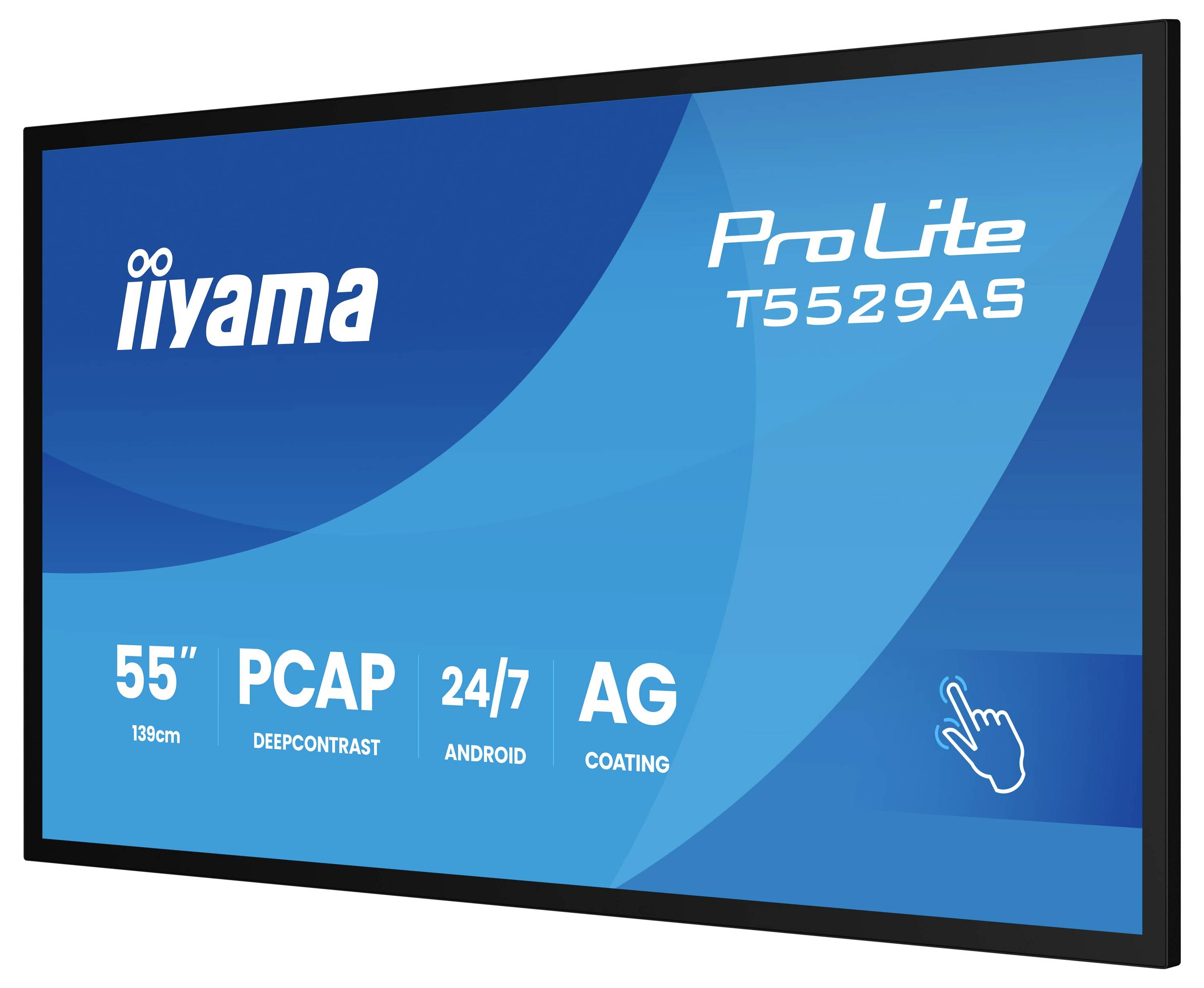 Iiyama ProLite Digital Signage Display EEK: G (A - G) 138.7cm (54.6 Zoll) 3840 x 2160 Pixel 24/7 Android™, Touchscreen