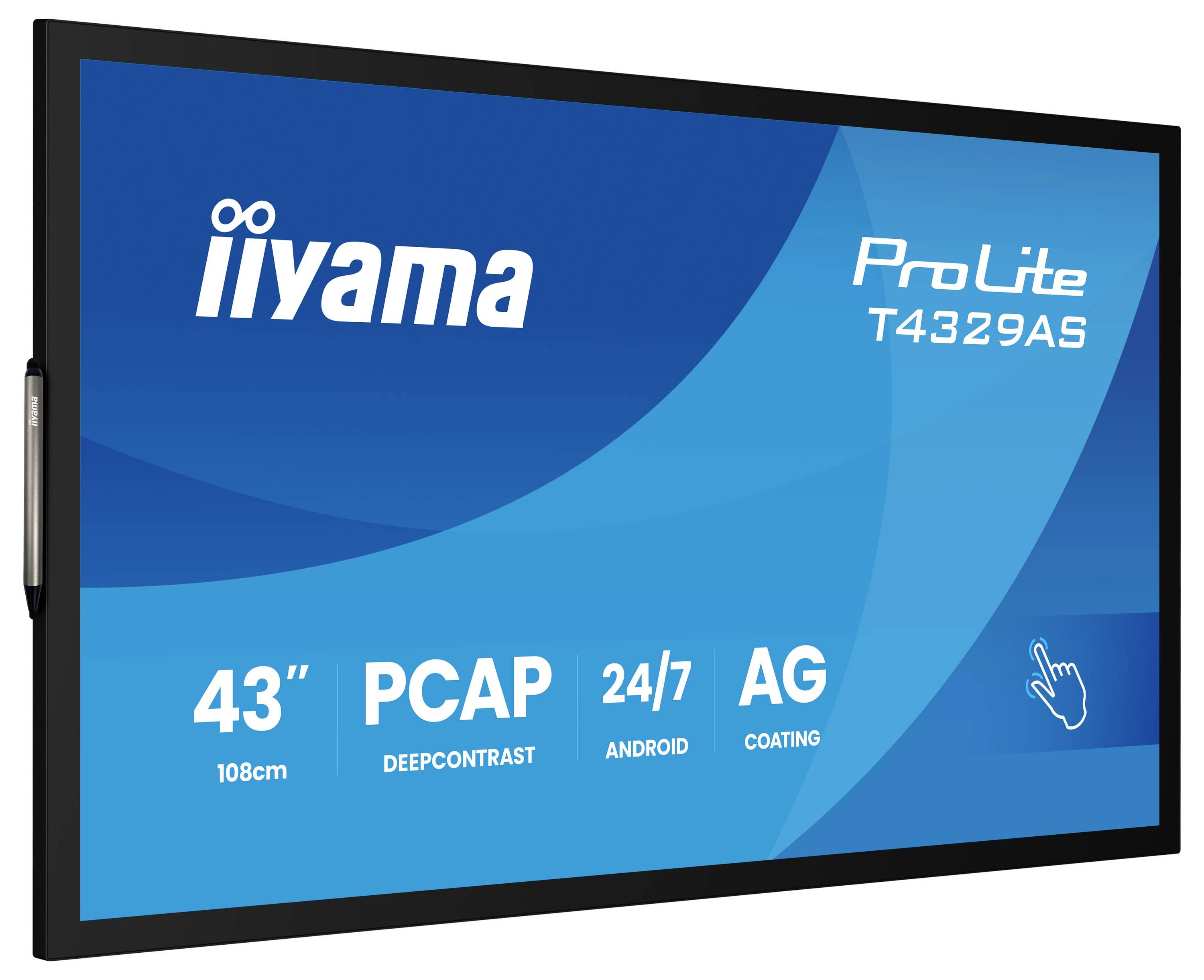 Iiyama ProLite Digital Signage Display EEK: G (A - G) 108cm (42.5 Zoll) 3840 x 2160 Pixel 24/7 Android™, Touchscreen, Kiosk-Modus