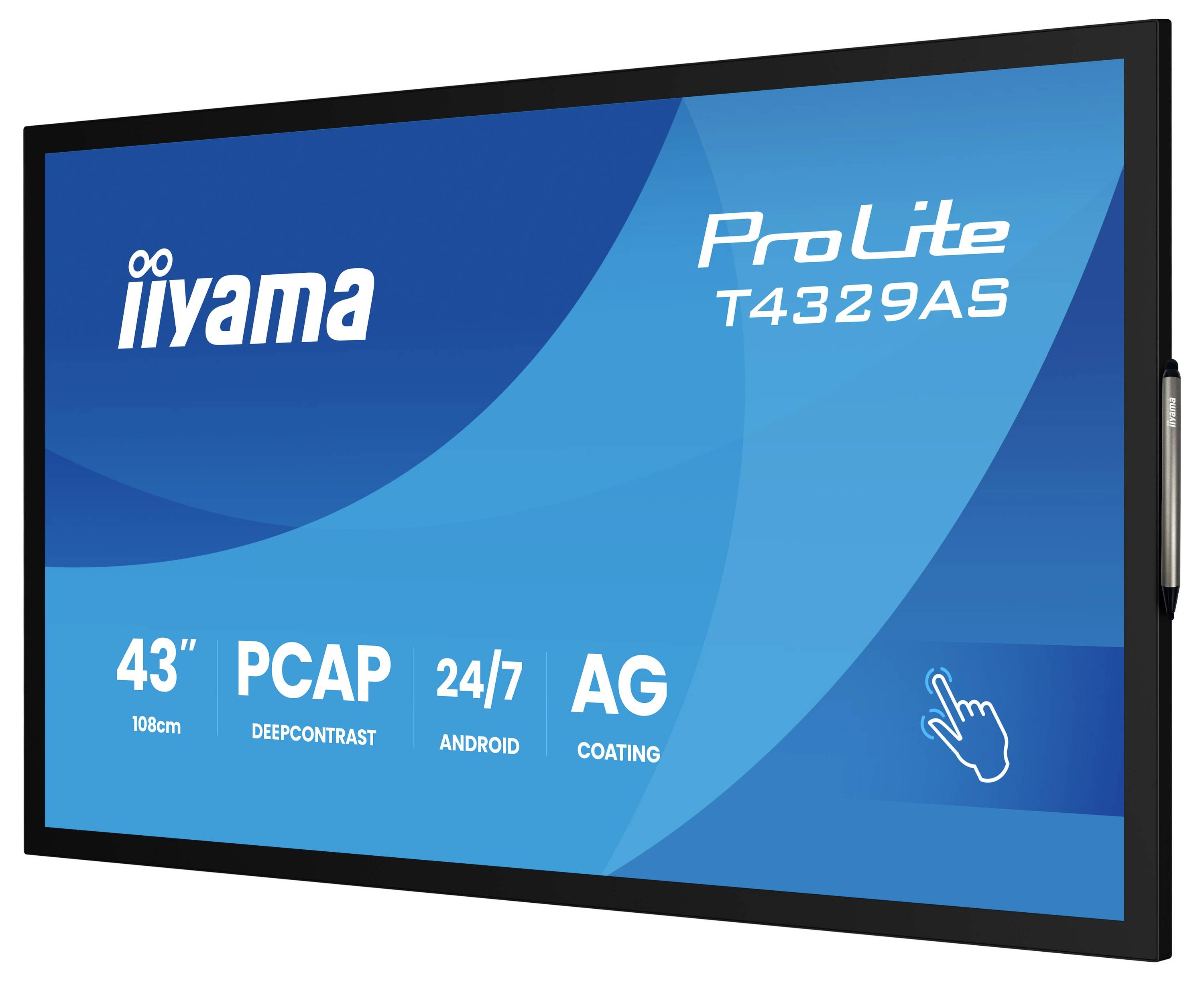 Iiyama ProLite Digital Signage Display EEK: G (A - G) 108cm (42.5 Zoll) 3840 x 2160 Pixel 24/7 Android™, Touchscreen, Kiosk-Modus