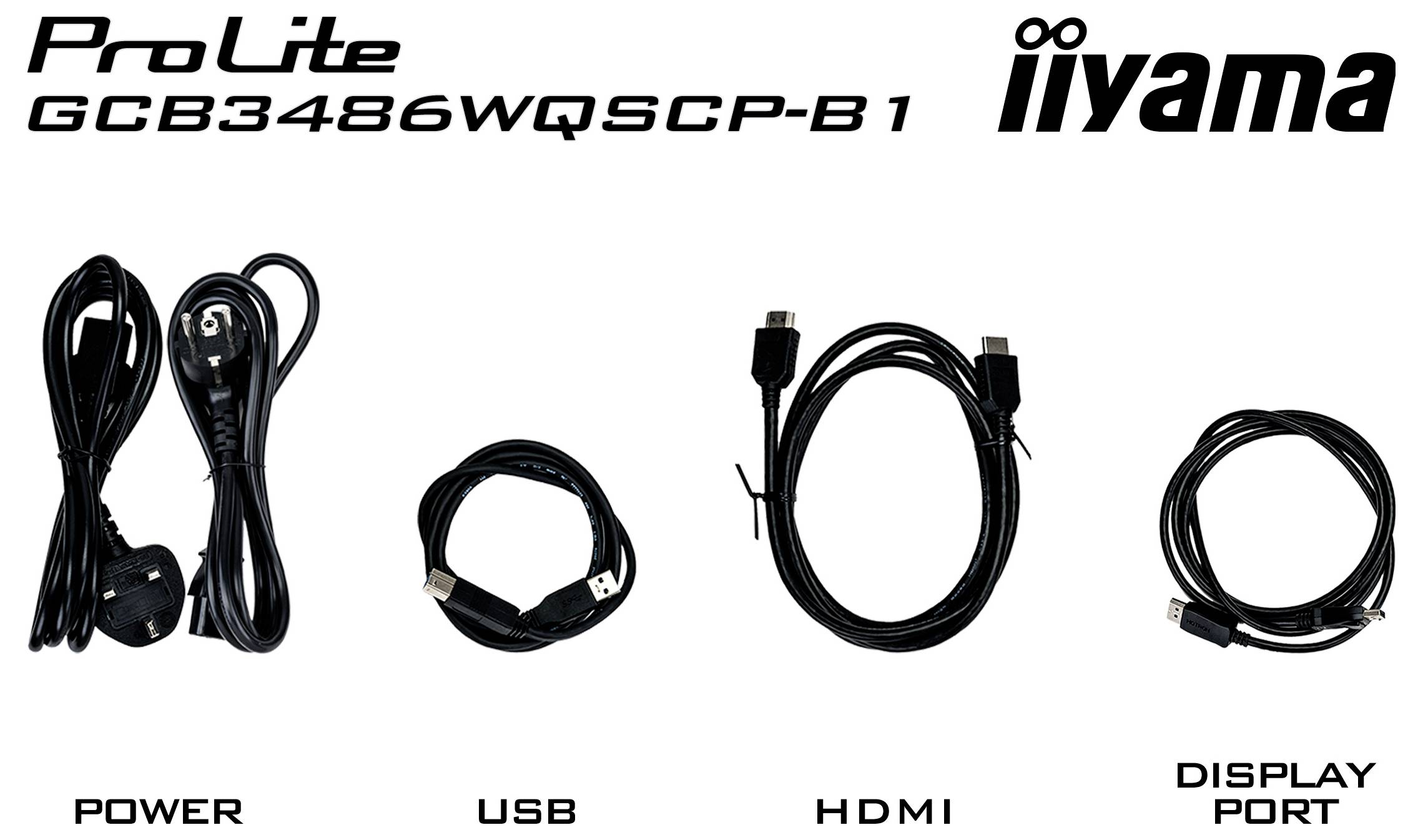 Vier Kabel werden angezeigt: mit den Bezeichnungen 