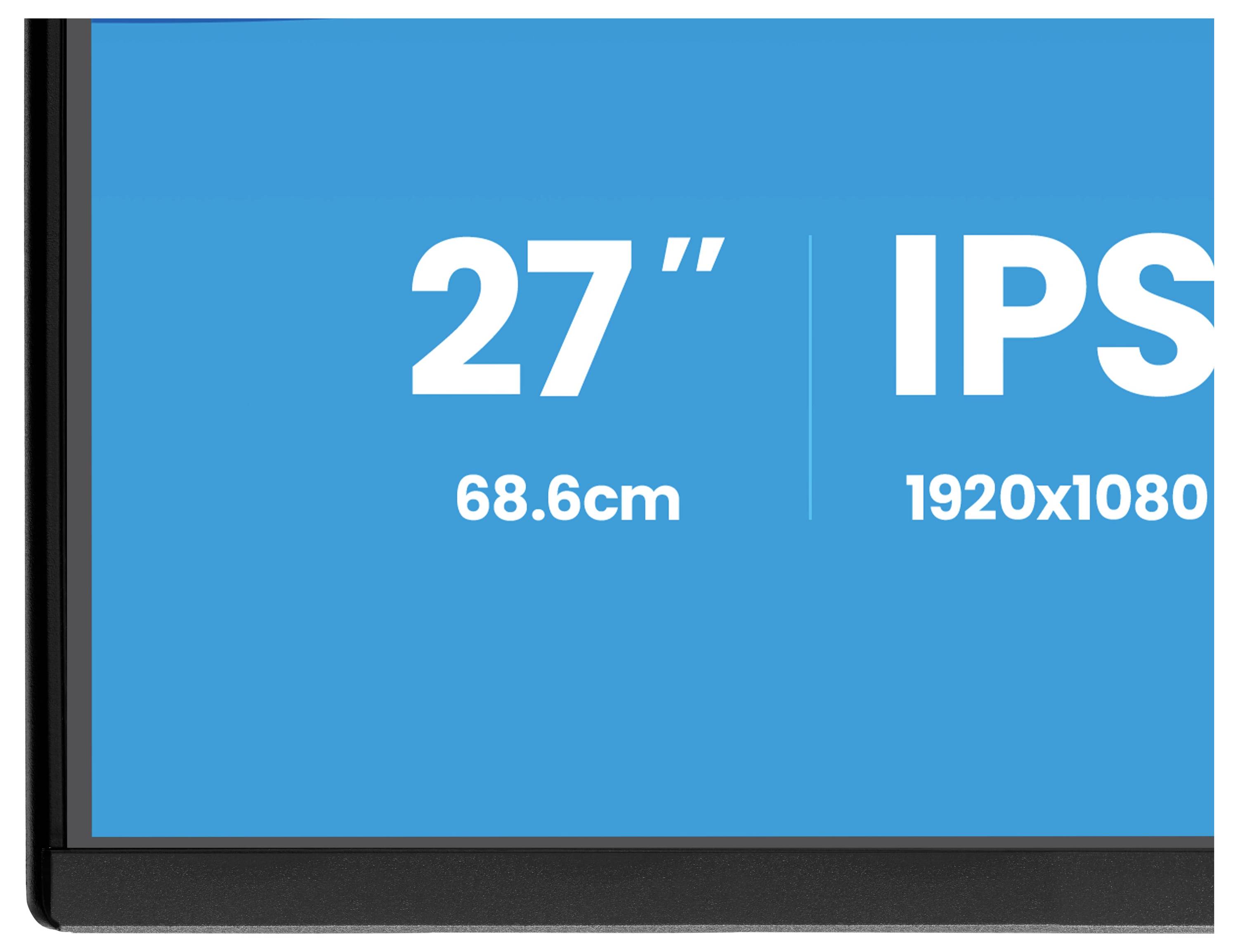 Ein Computermonitor mit einem Teil des Bildschirms, auf dem „27