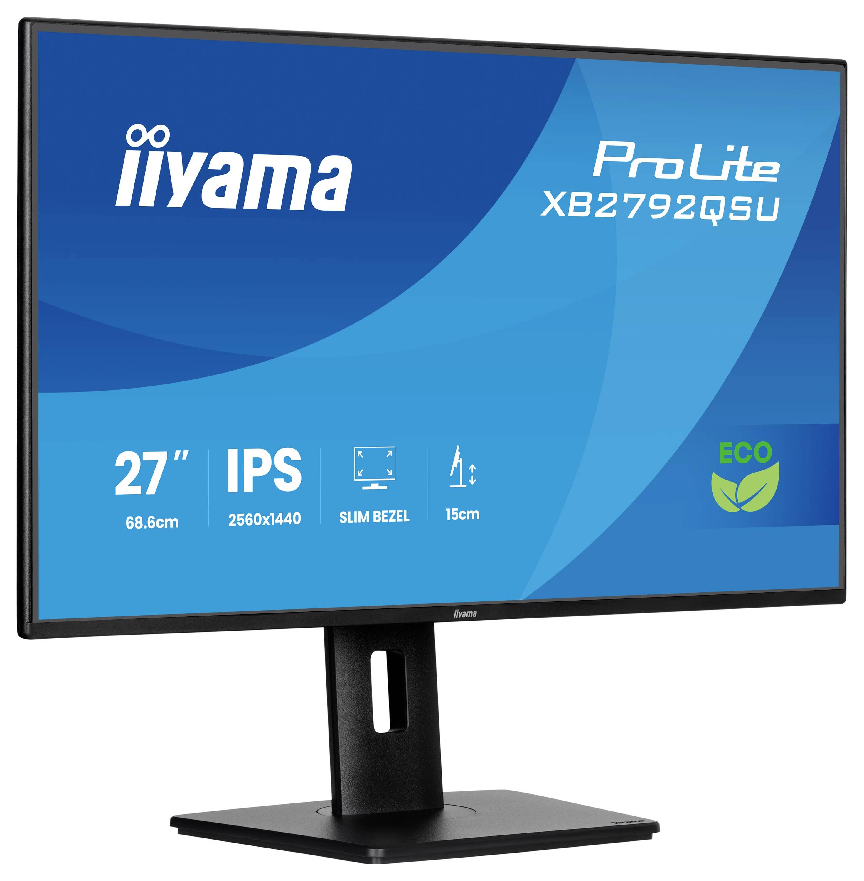 Iiyama ProLite LED-Monitor EEK B (A - G) 68.6cm (27 Zoll) 2560 x 1440 Pixel 16:9 3 ms IPS LED
