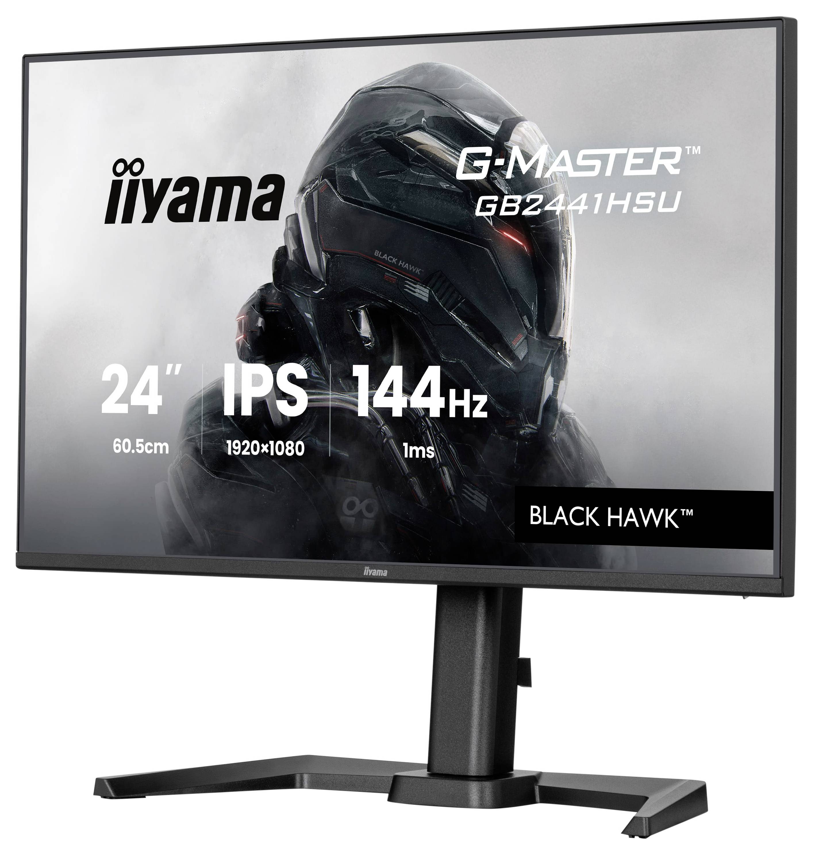 Ein Computermonitor zeigt „iiyama G-Master GB2441HSU 24