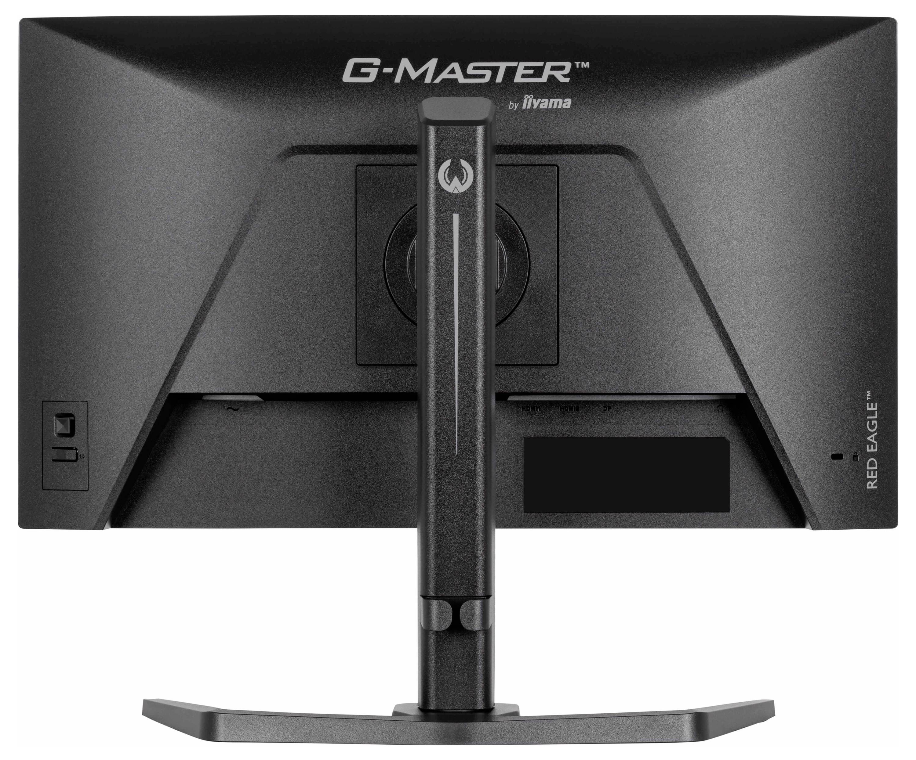 Eine Seitenansicht eines schlanken Computermonitors mit seinem dünnen Profil und einem verstellbaren Ständer.