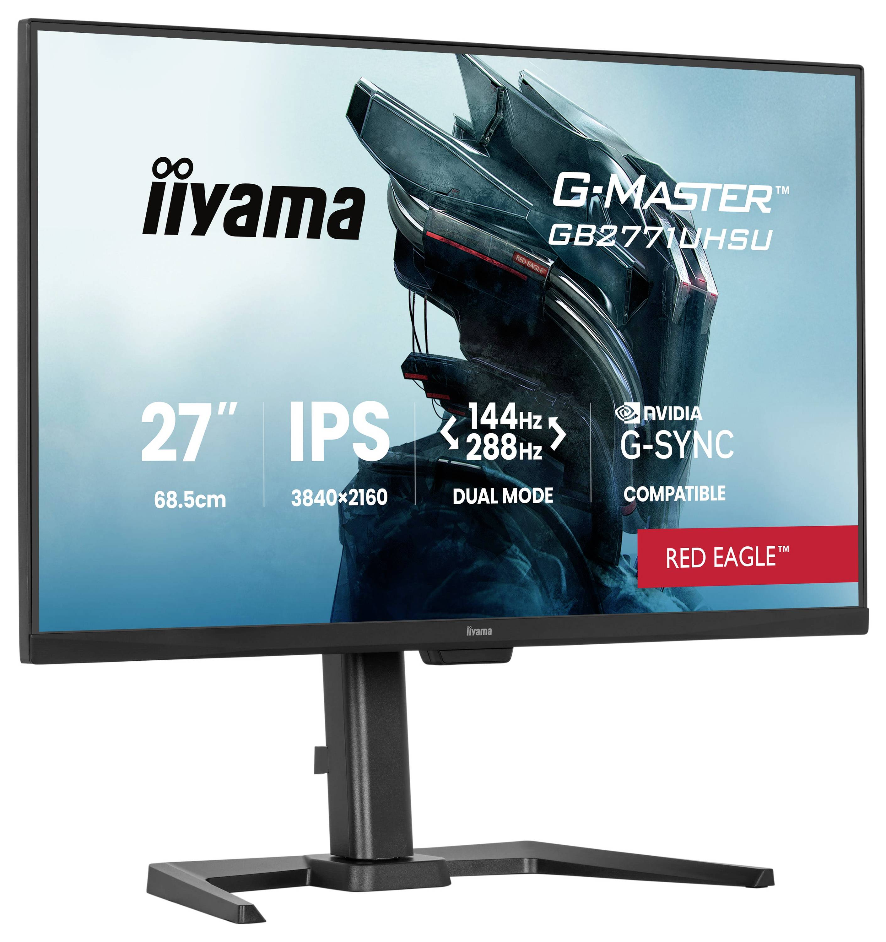 Ein Monitor mit der Bezeichnung „iiyama G-Master GB2770QSU