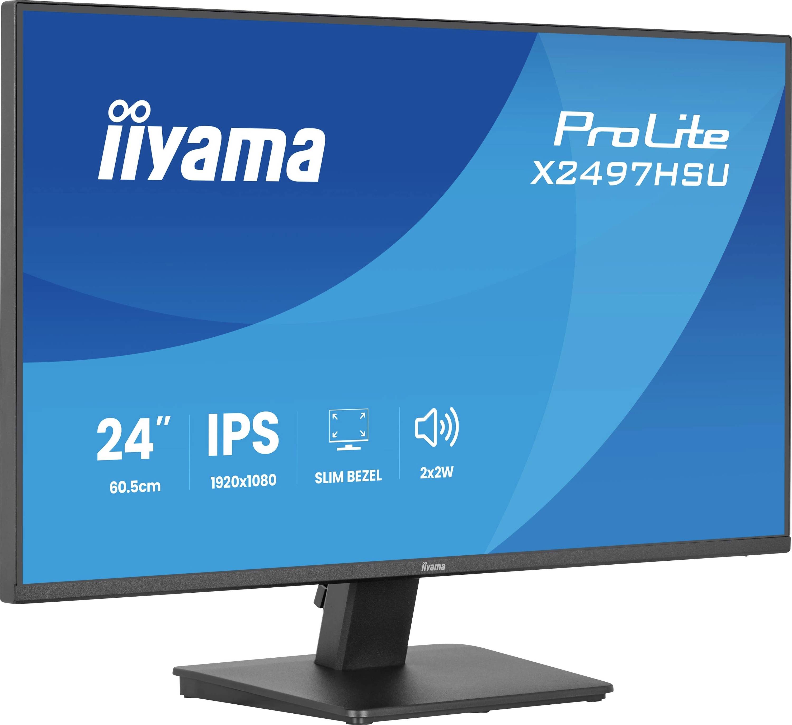 Ein schwarzer Monitor mit der Marke „iiyama